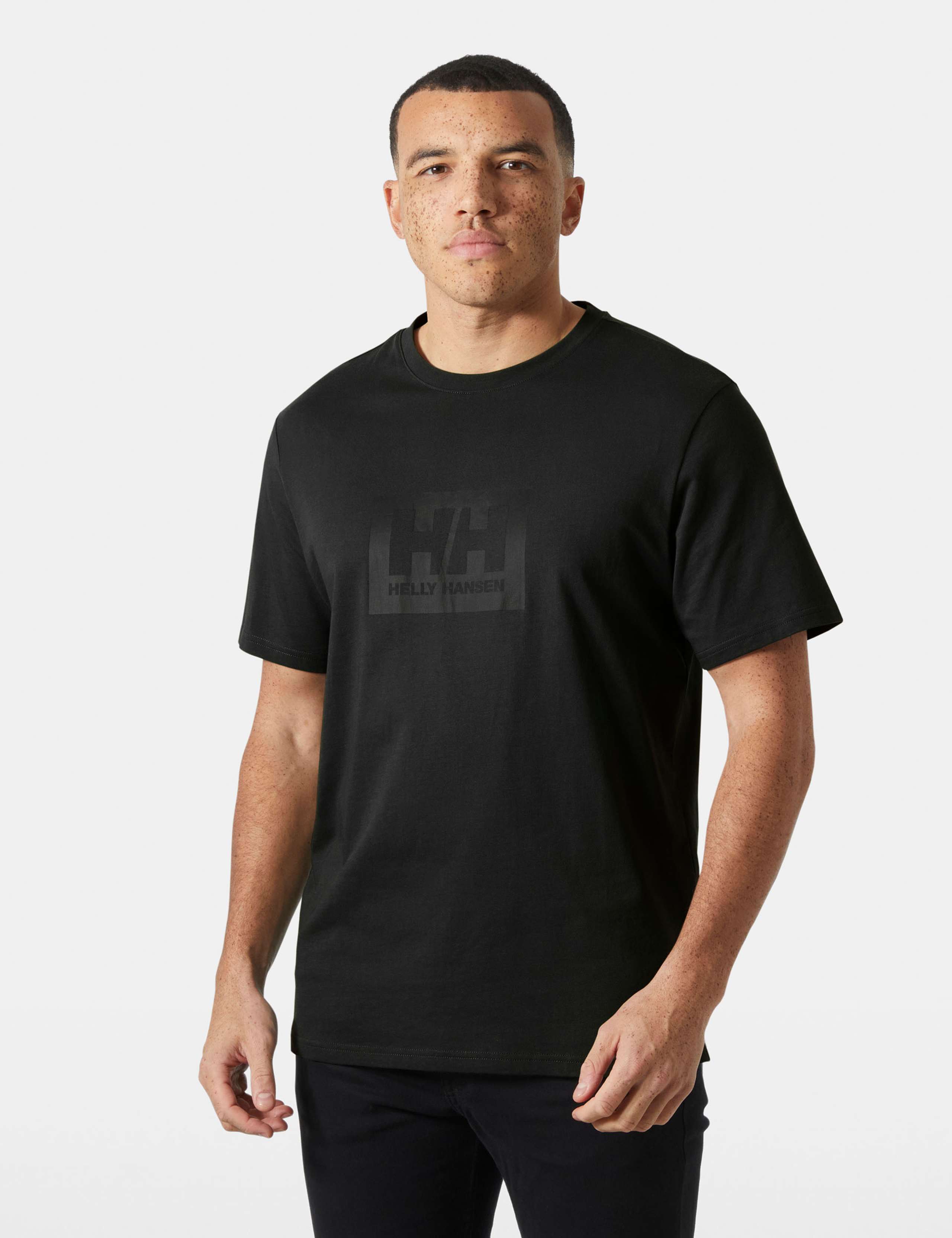 Box Pure Cotton Crew Neck T-Shirt 1 of 3