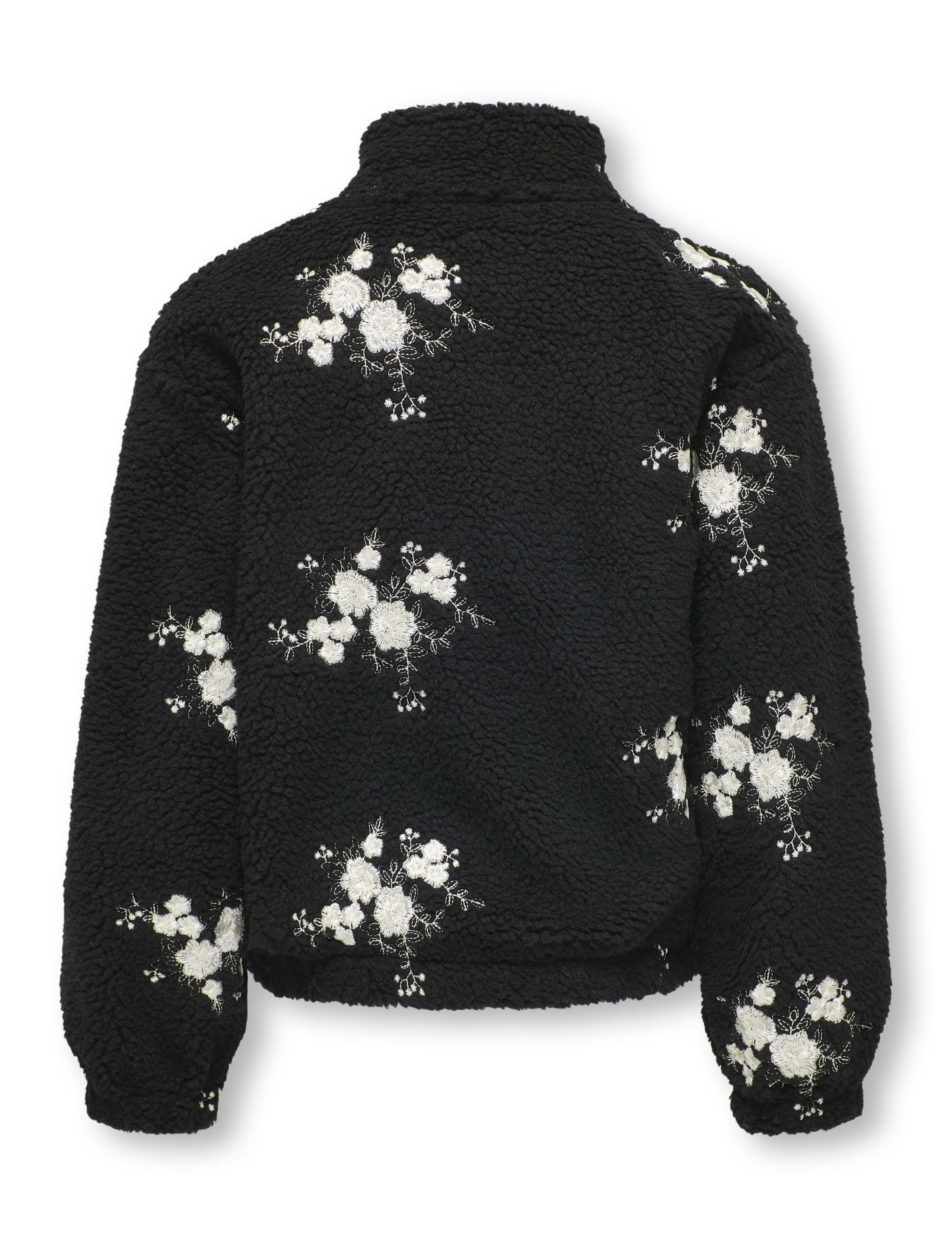 Borg Fleece Embroidered Floral Jacket (7-14 Yrs) 7 of 8