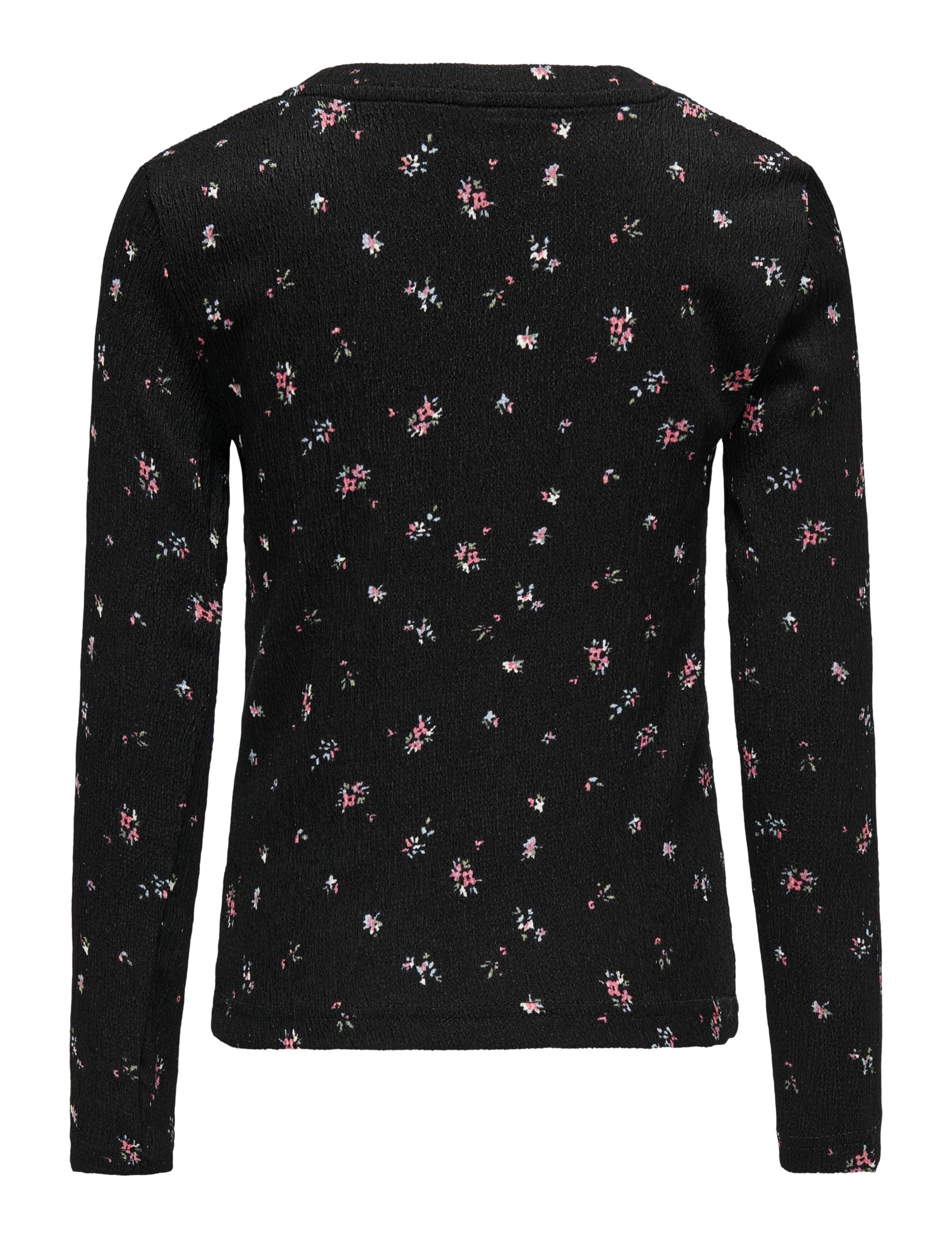 Textured Floral Long Sleeve Top (7-14 Yrs) 3 of 3