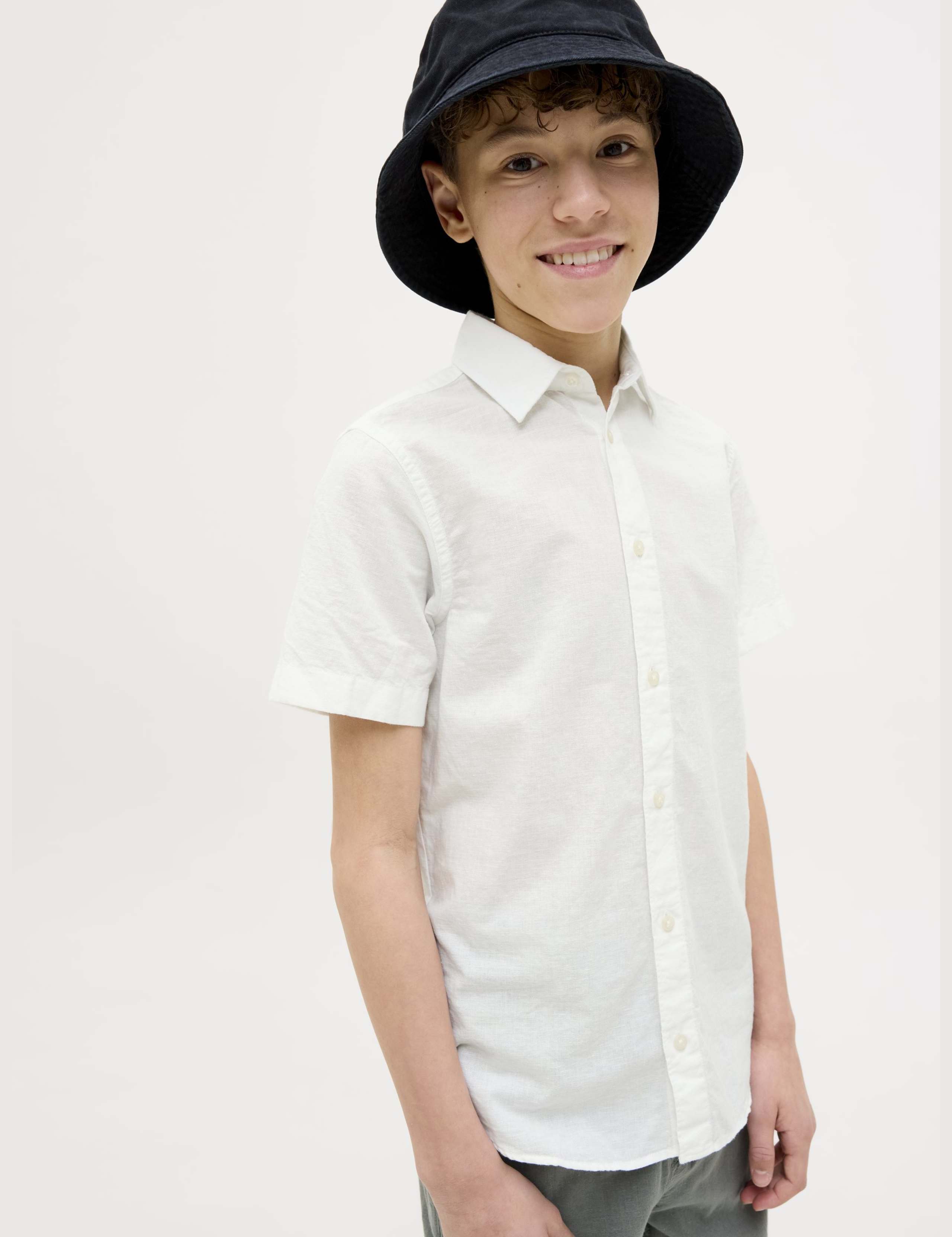 Cotton Rich Short Sleeve Shirt (8-16 Yrs) 5 of 7