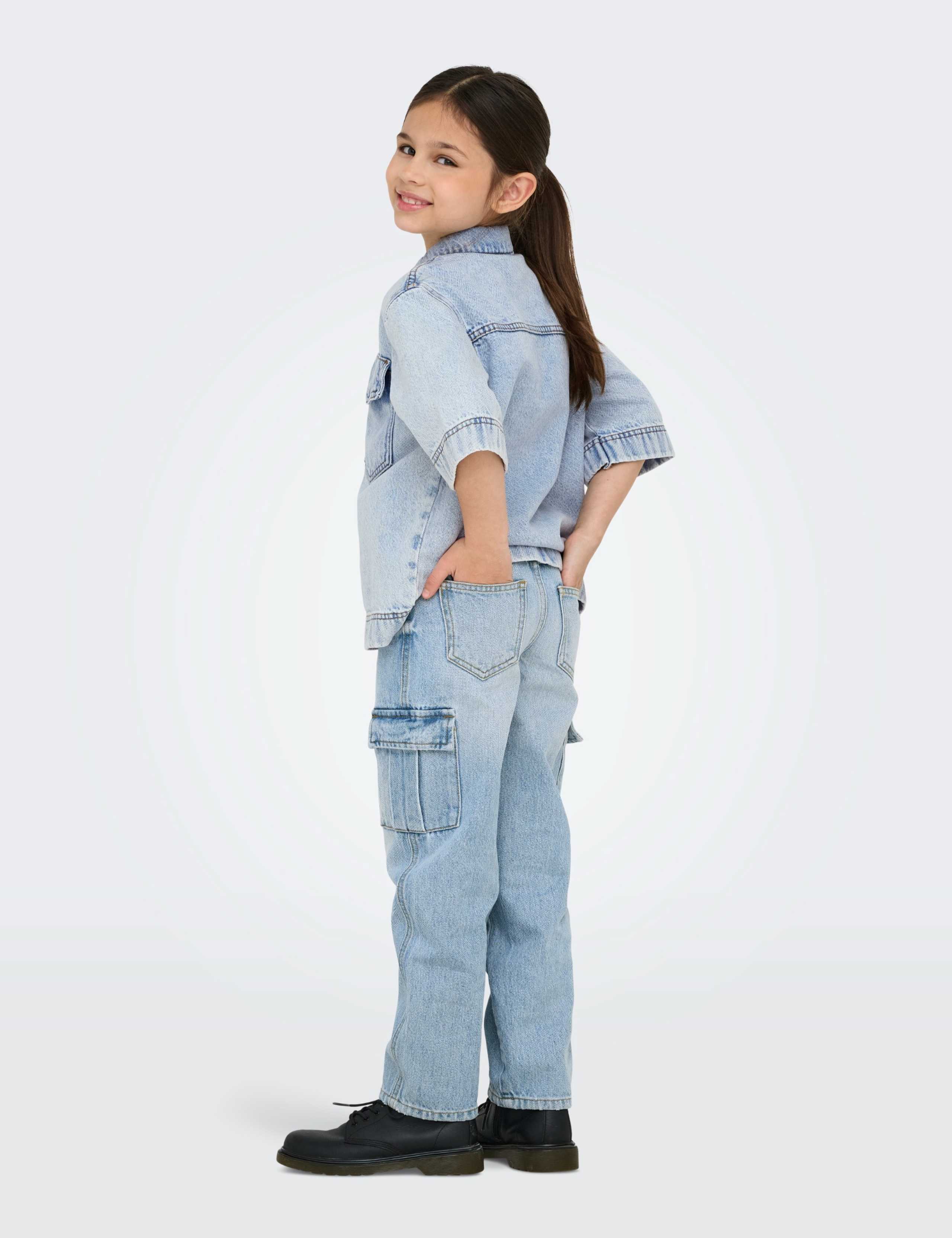 Relaxed Denim Cargo Jeans (8-14 Yrs) 4 of 7