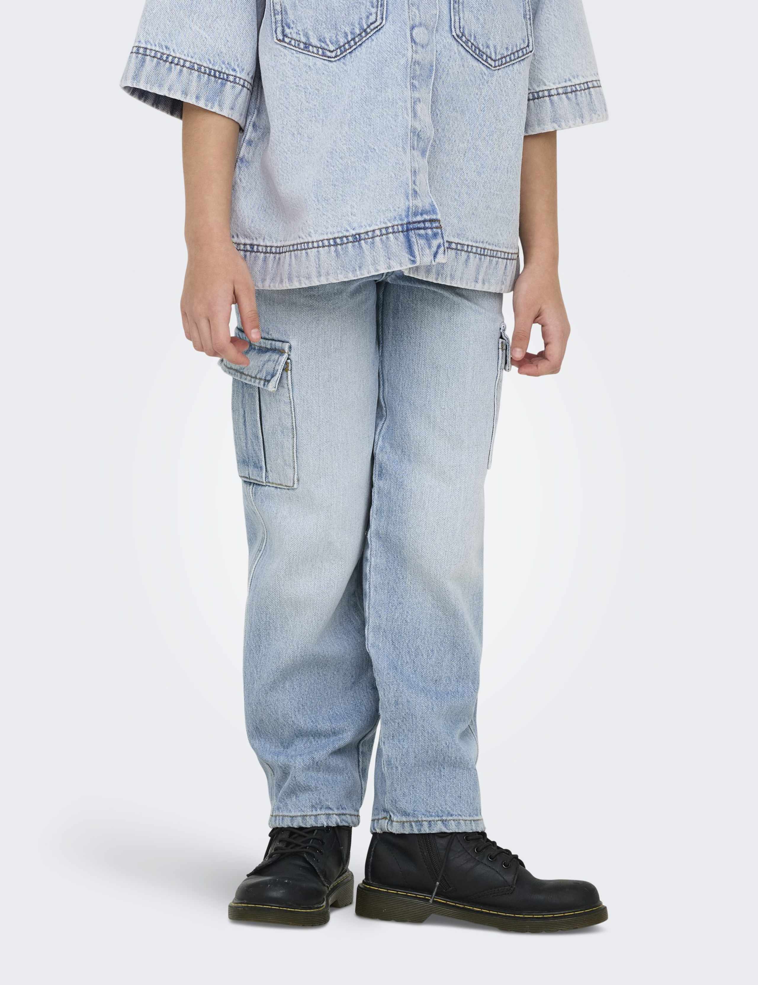 Relaxed Denim Cargo Jeans (8-14 Yrs) 5 of 7