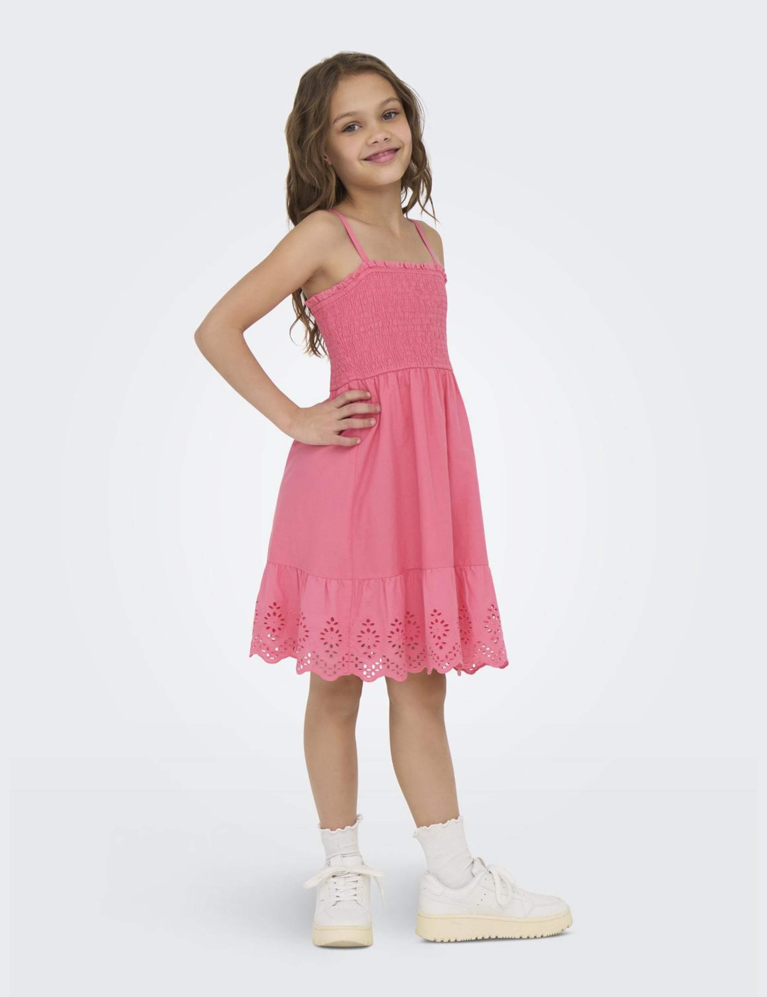Pure Cotton Broderie Dress (8-14 Yrs) 3 of 6