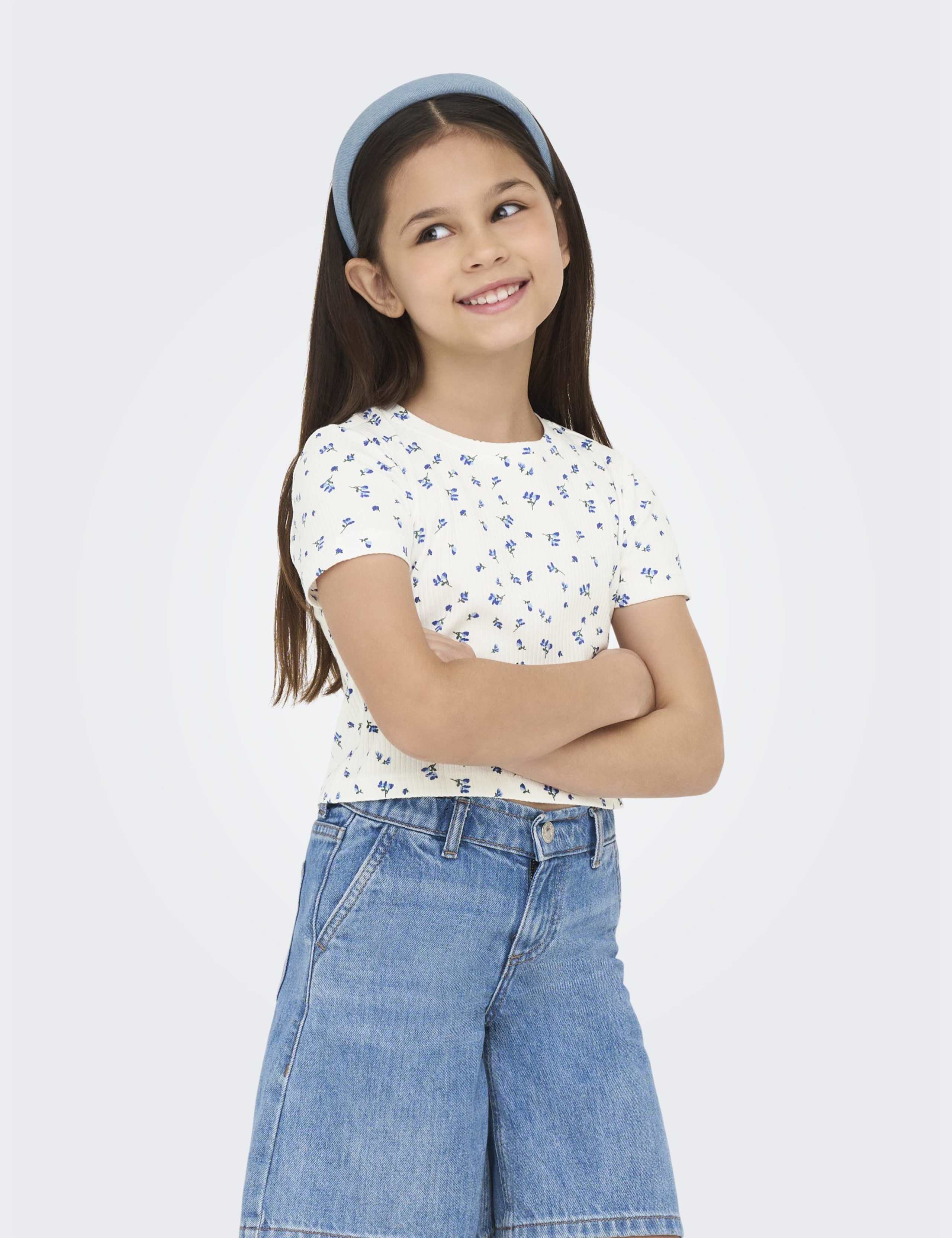 Cotton Rich Floral Cropped Top (7-14 Yrs) 4 of 5