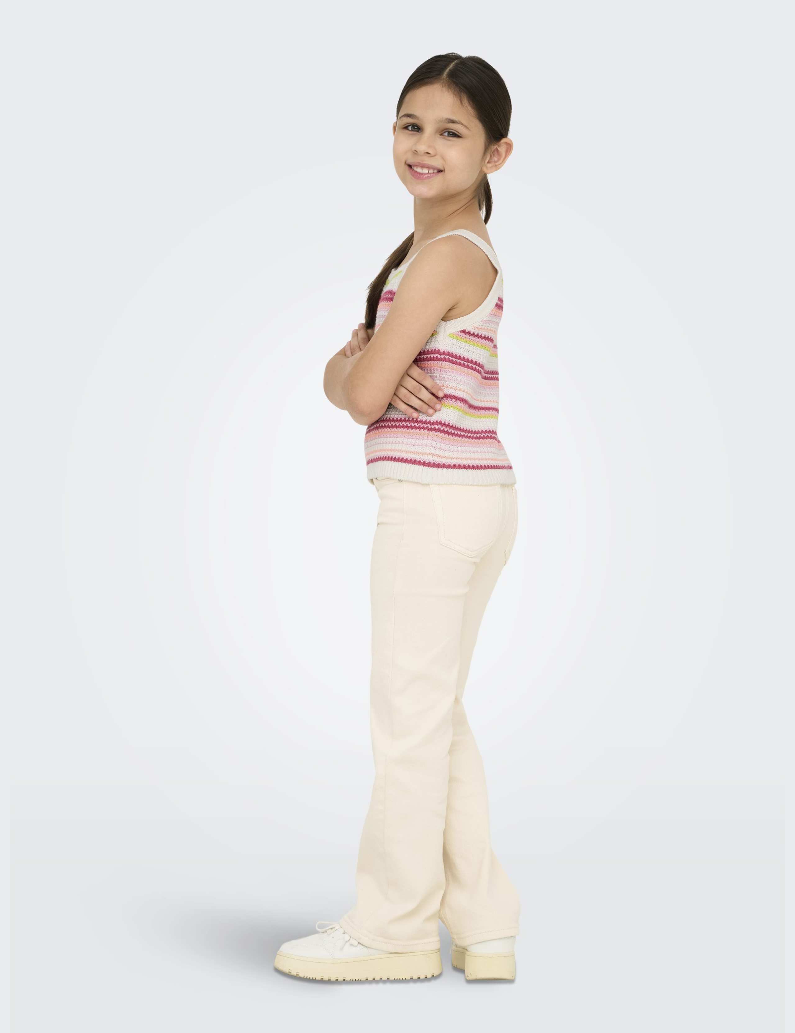 Cotton Rich Striped Crochet Vest (7-14 Yrs) 3 of 4