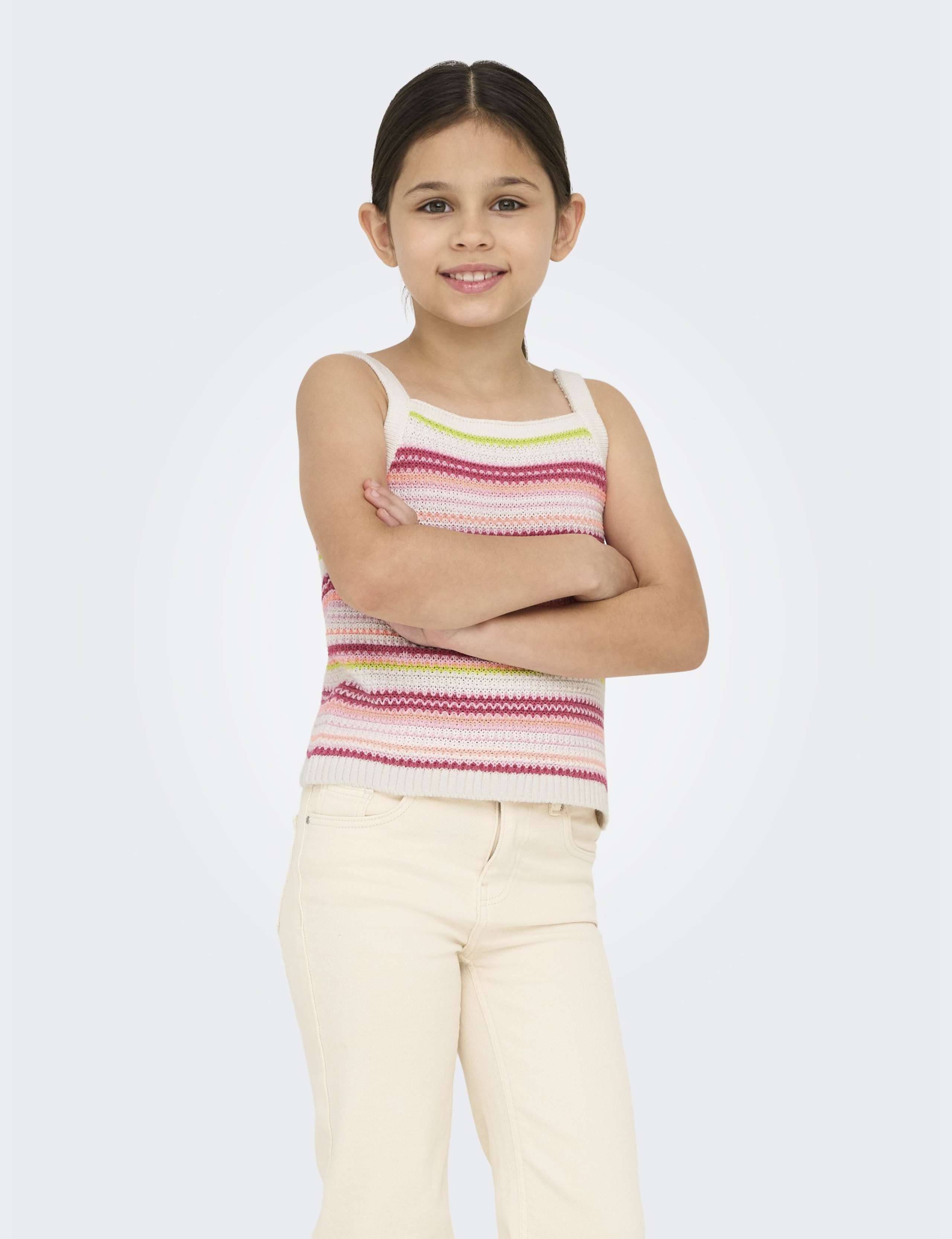 Cotton Rich Striped Crochet Vest (7-14 Yrs) 4 of 4