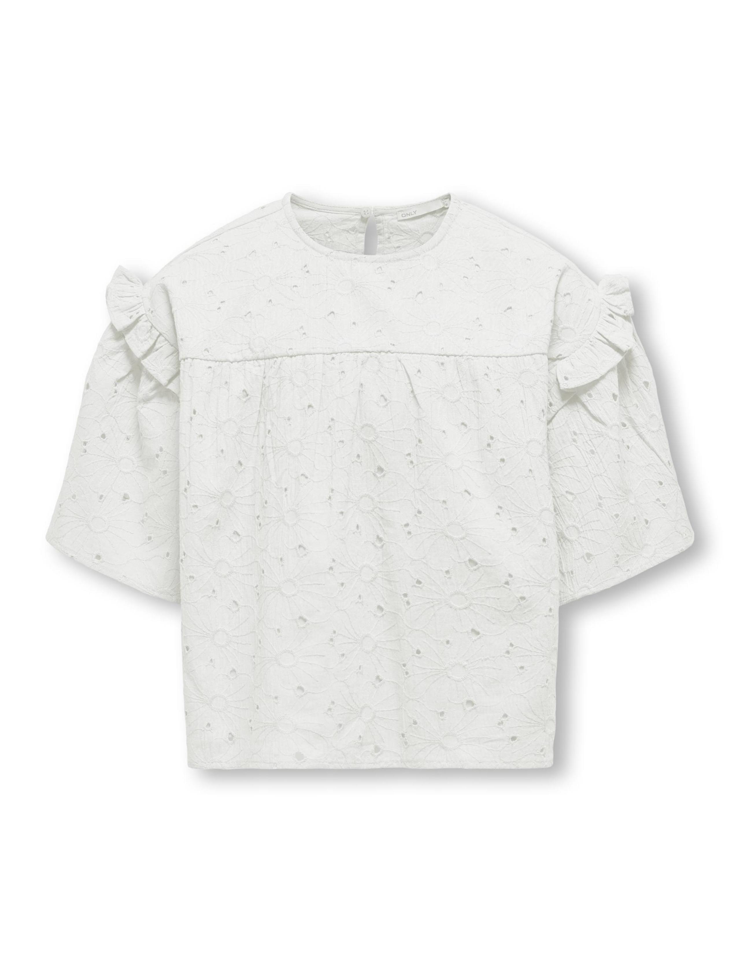 Pure Cotton Embroidered Blouse (8-13 yrs) 2 of 4