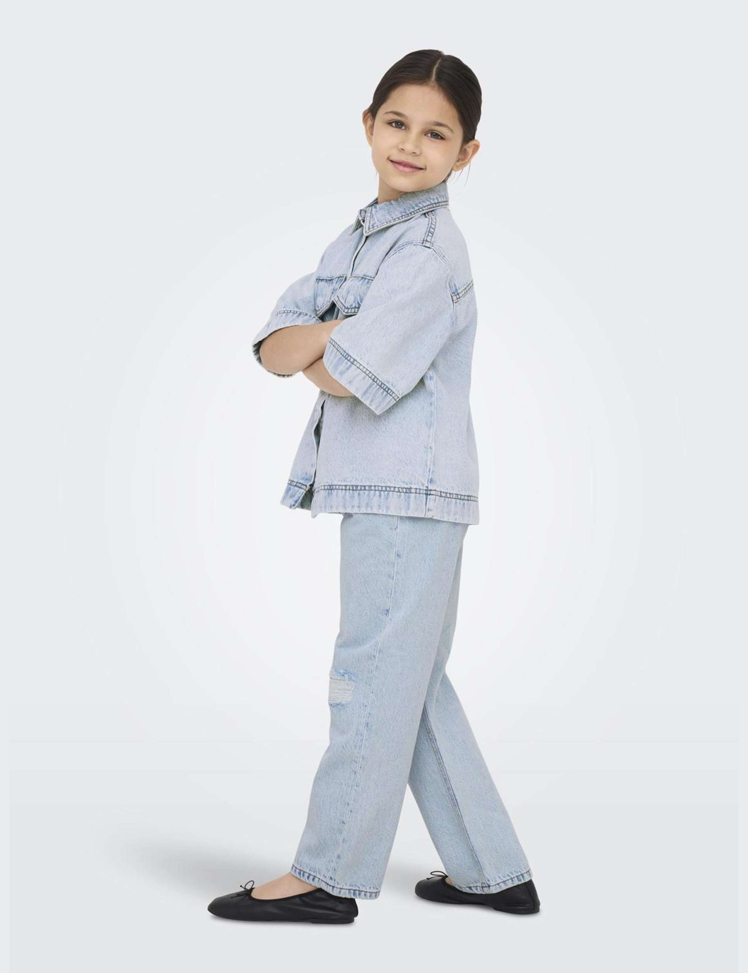 Pure Cotton Denim Denim Oversized Shirt (8-14 Yrs) 5 of 7