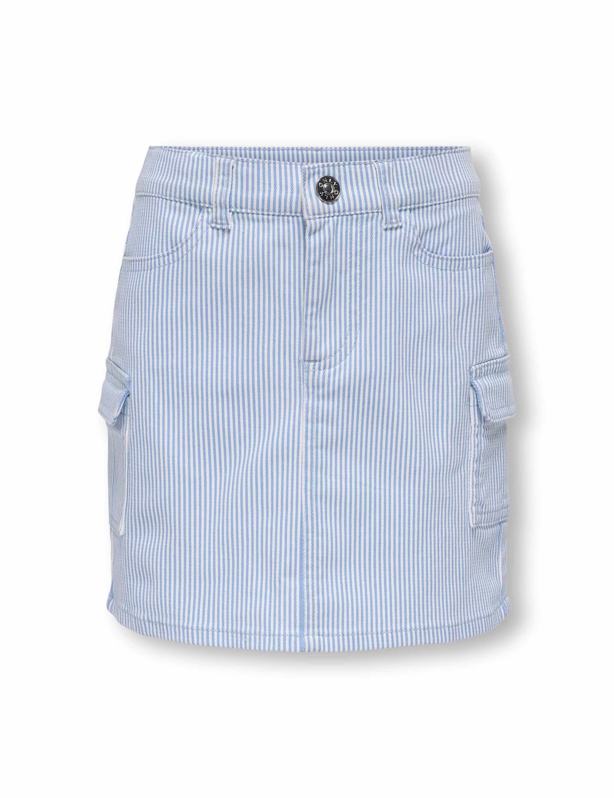 Mini Cotton Rich Striped Cargo Skirt 2 of 4