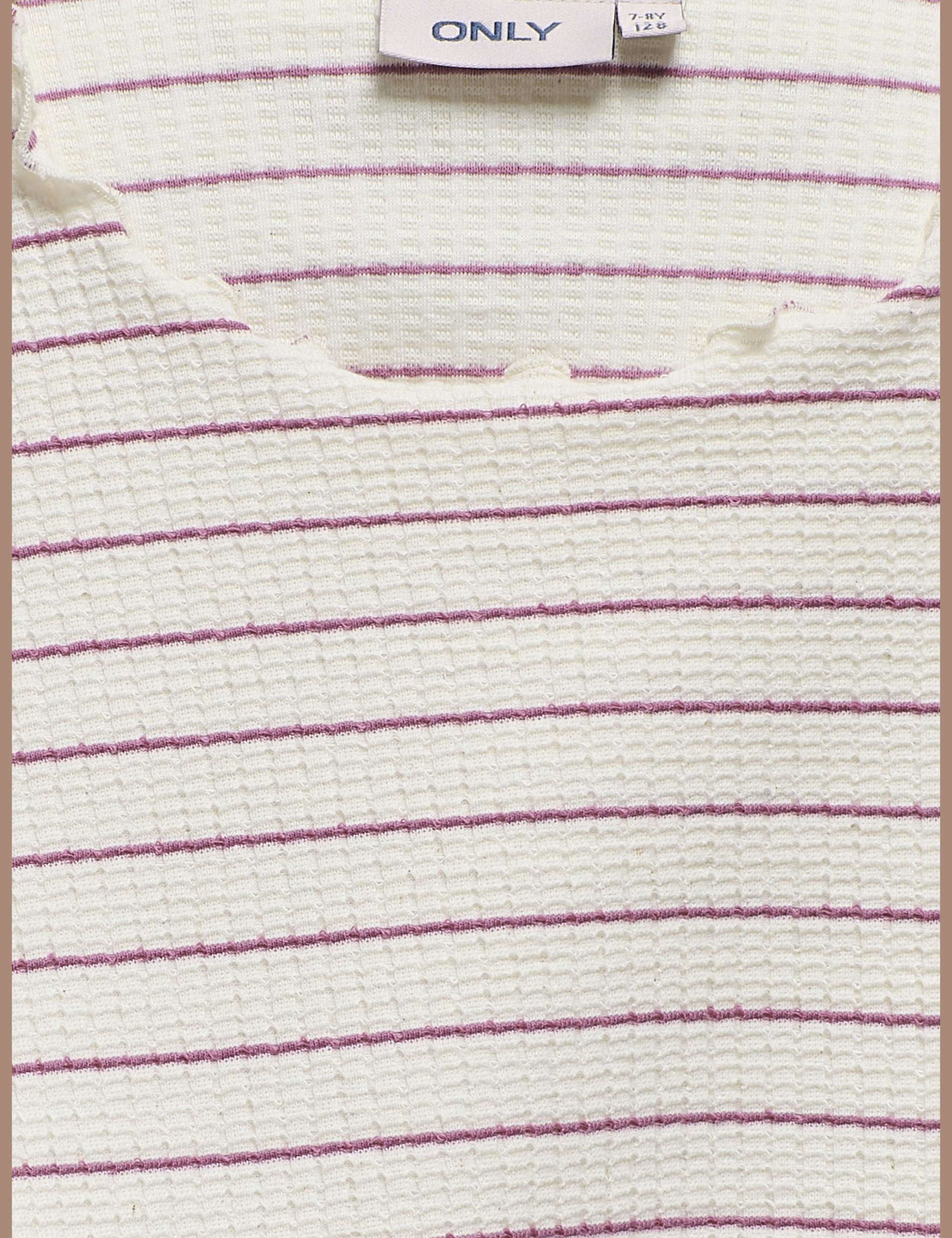 Cotton Blend Striped Cropped T-Shirt (7-14 Yrs) 5 of 5