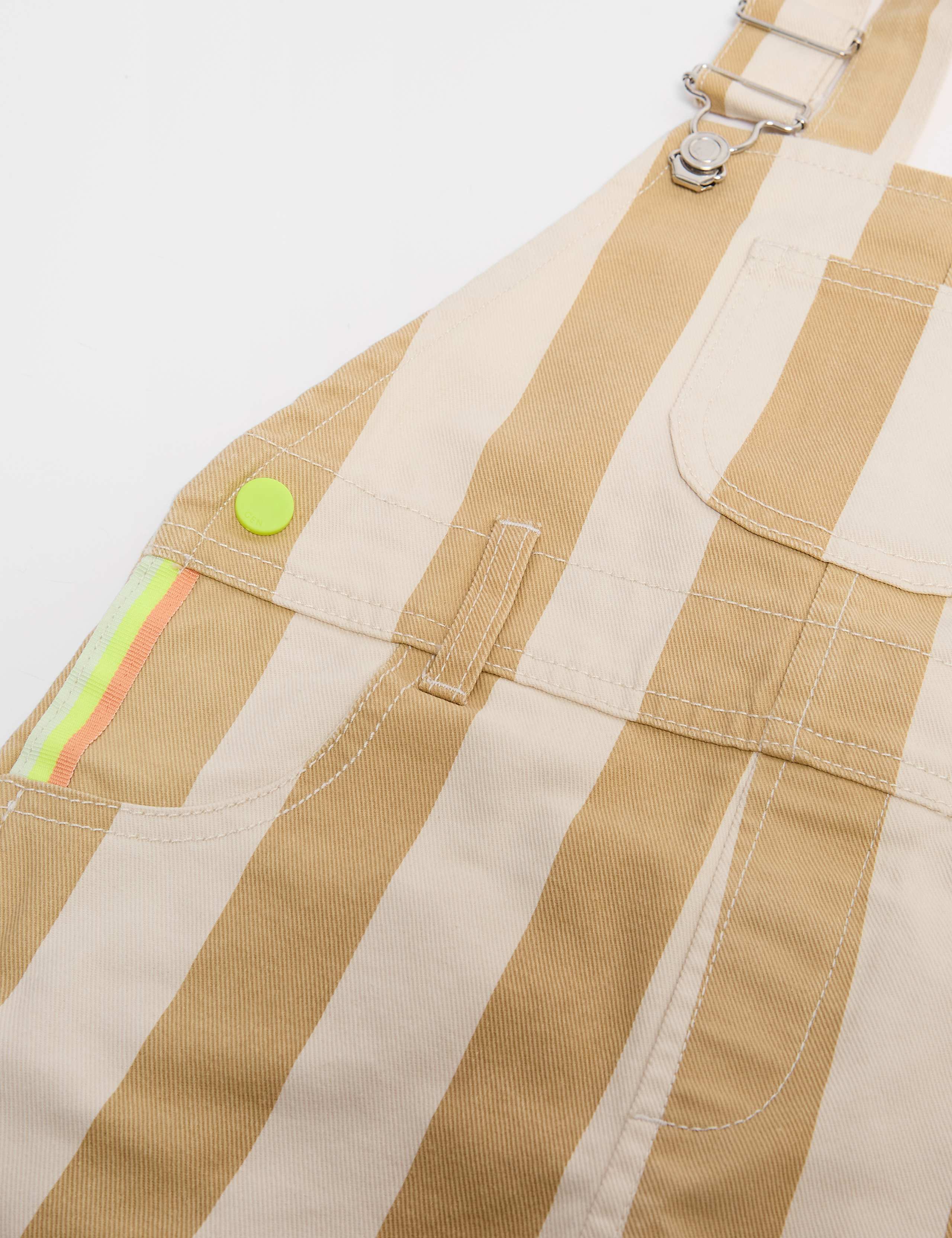 Pure Cotton Striped Dungarees (2-8 Yrs) 3 of 5