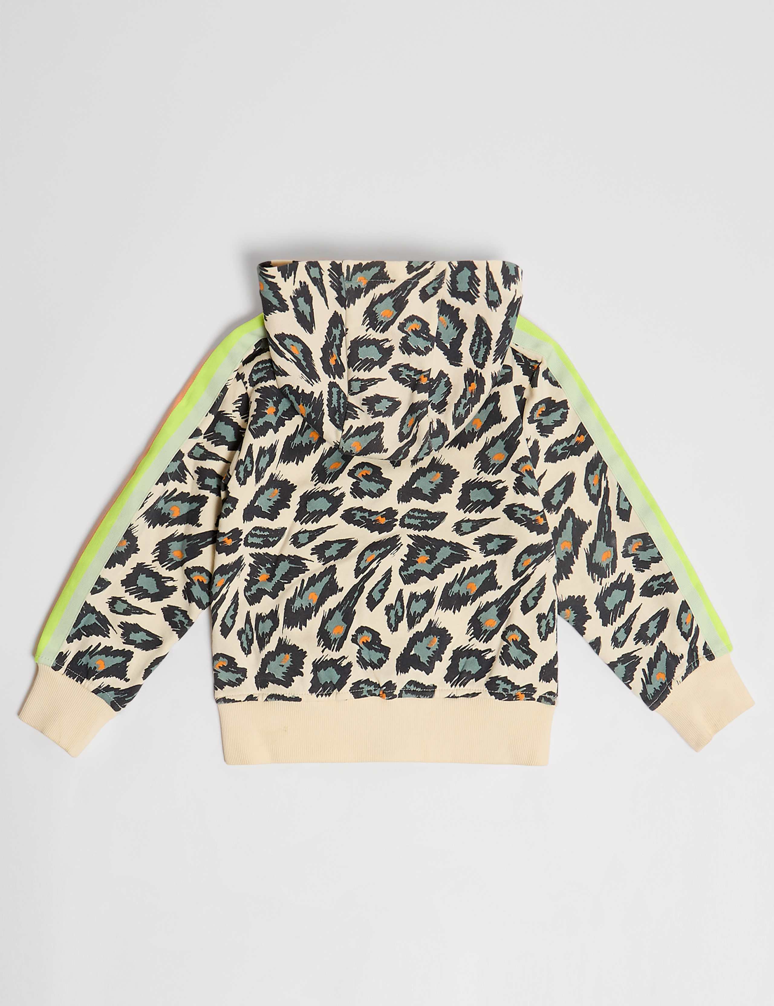 Pure Cotton Printed Oversized Zip Hoodie (2-8 Yrs) 5 of 5