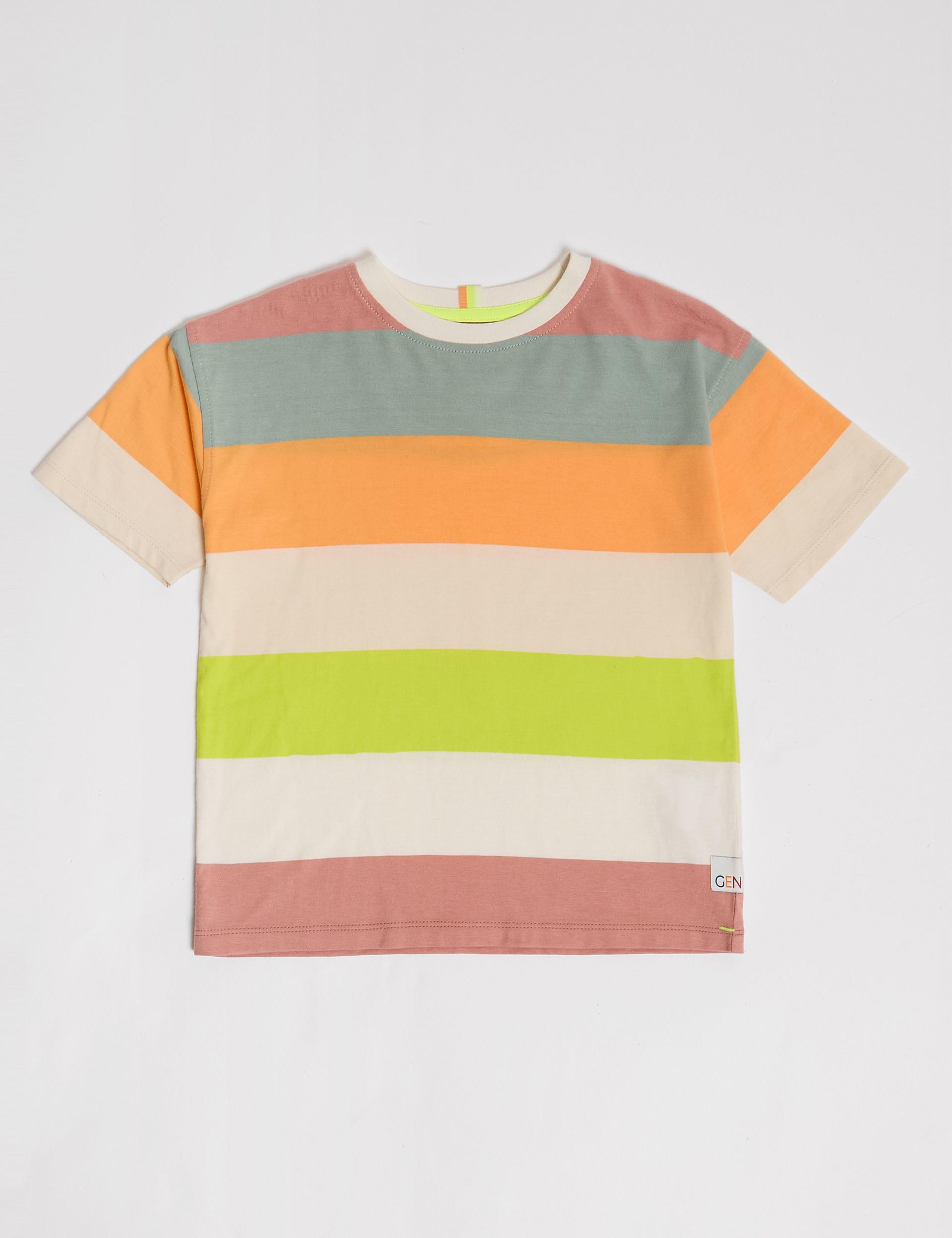 Pure Cotton Striped T-Shirt (2-8 Yrs) 2 of 5