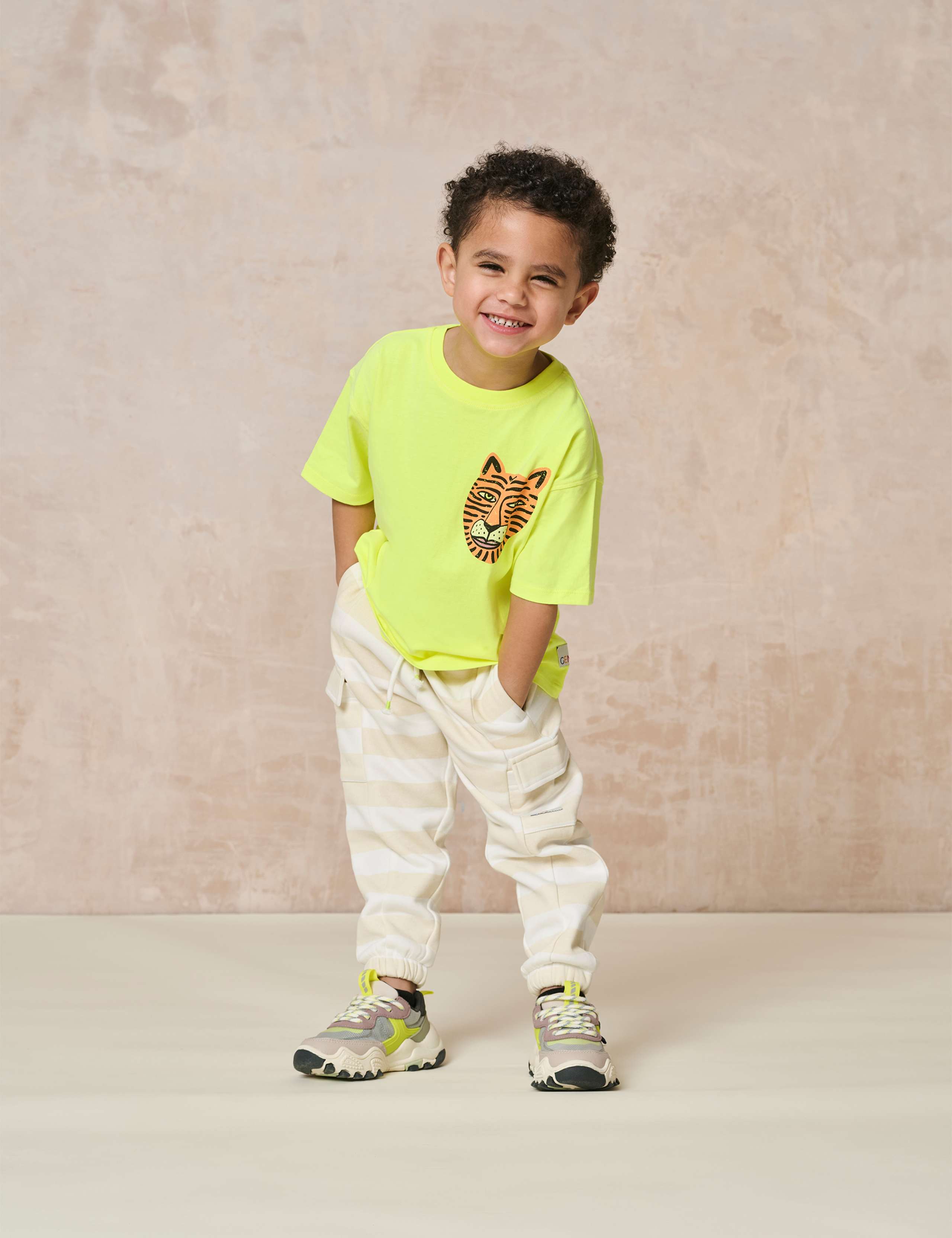 Pure Cotton Striped Joggers (2-8 Yrs) 1 of 5