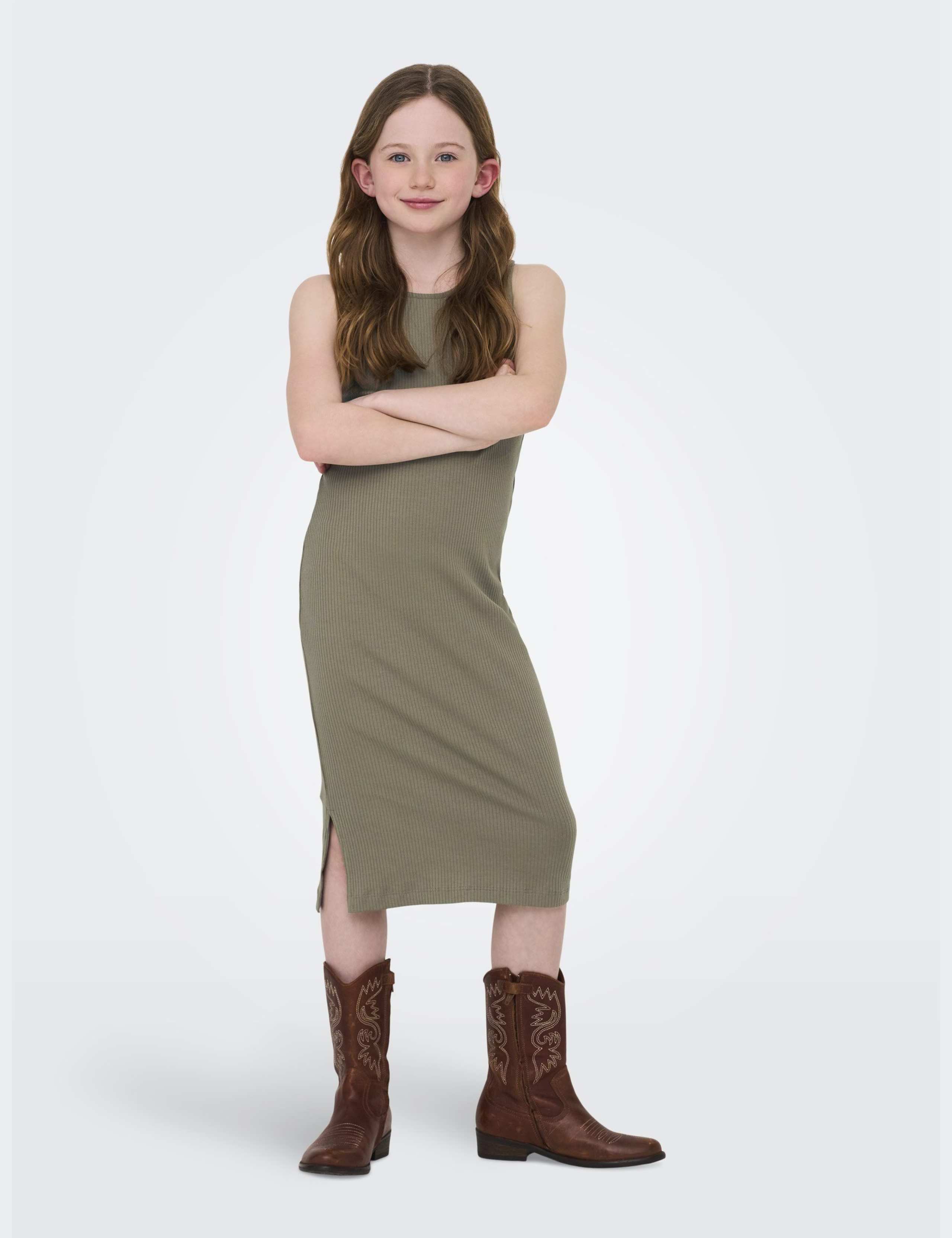 Cotton Rich Ribbed Dress (7-14 Yrs) 5 of 6