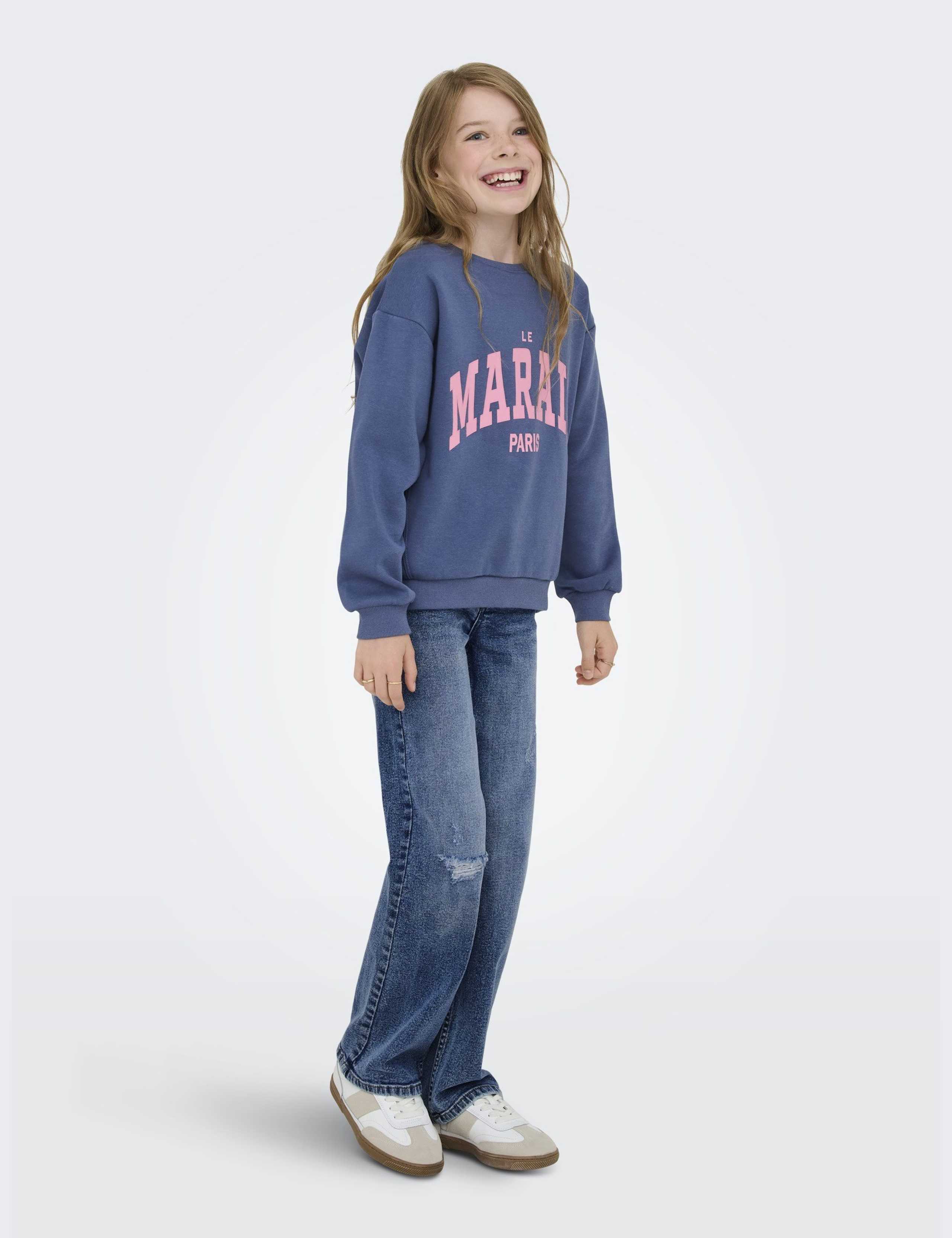 Cotton Rich Wide Leg Jeans (8-14 Yrs) 3 of 5