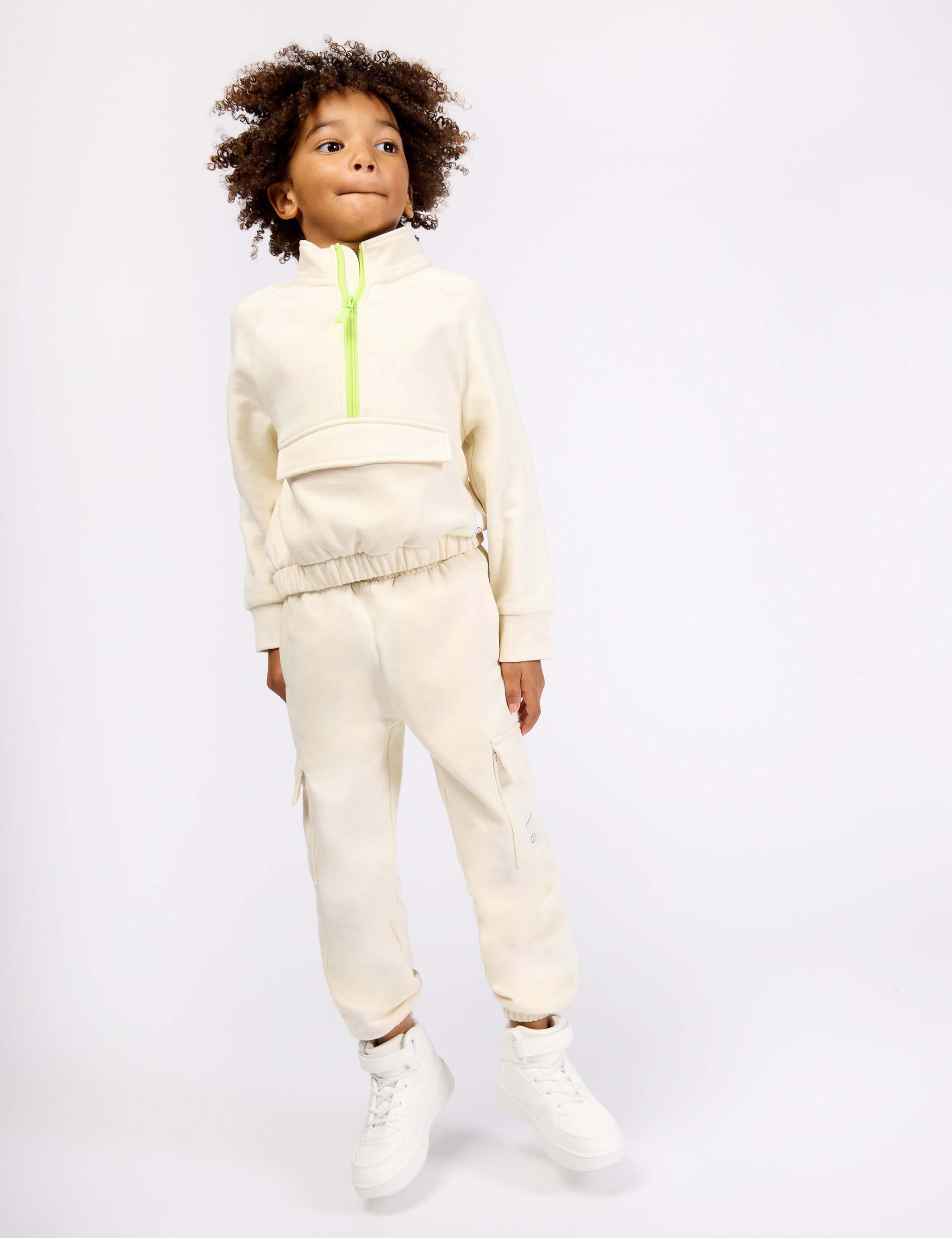 Pure Cotton Half Zip Sweatshirt (3-8 Yrs) 8 of 12