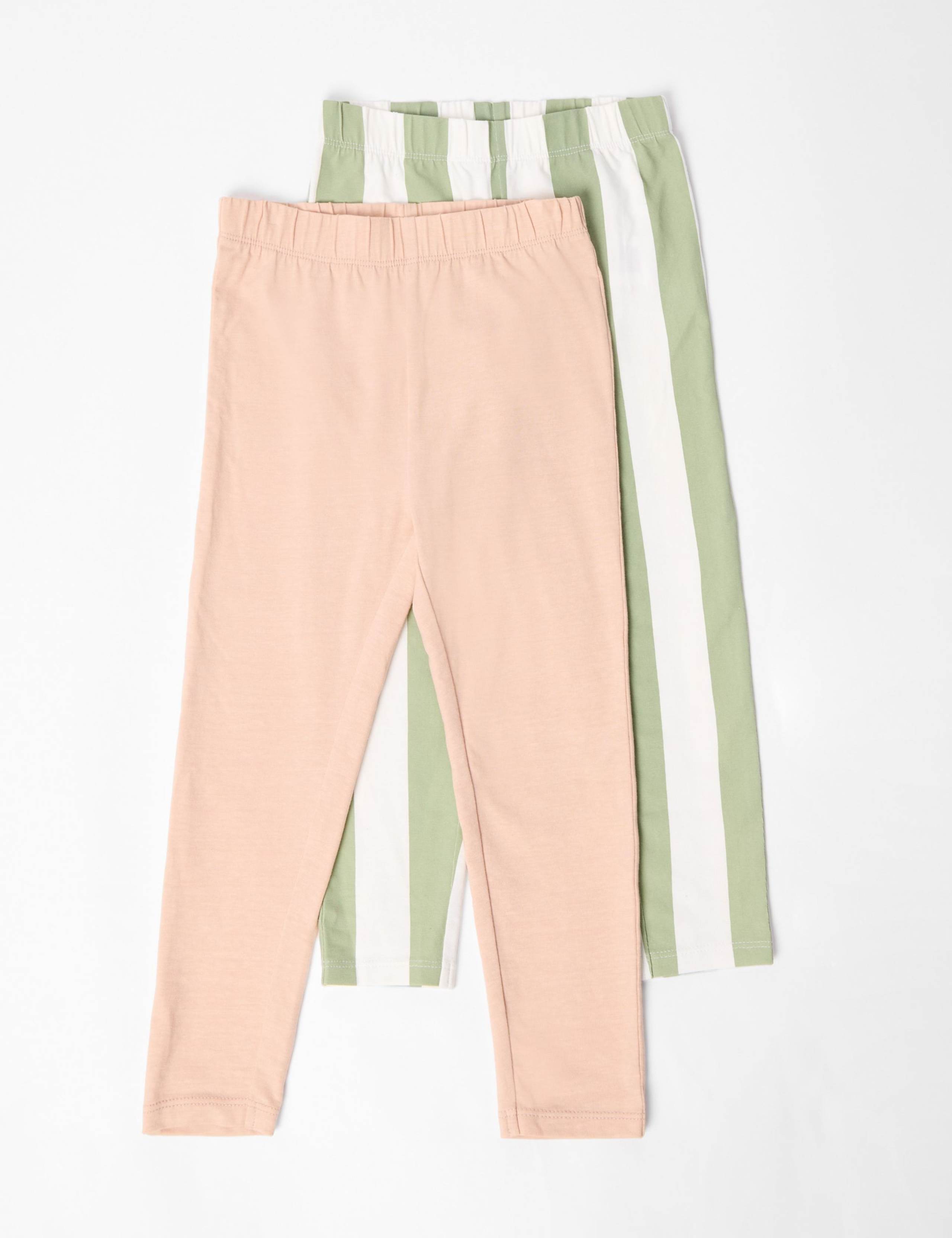 2pk Pure Cotton Striped Leggings (2-8 Yrs) 5 of 8