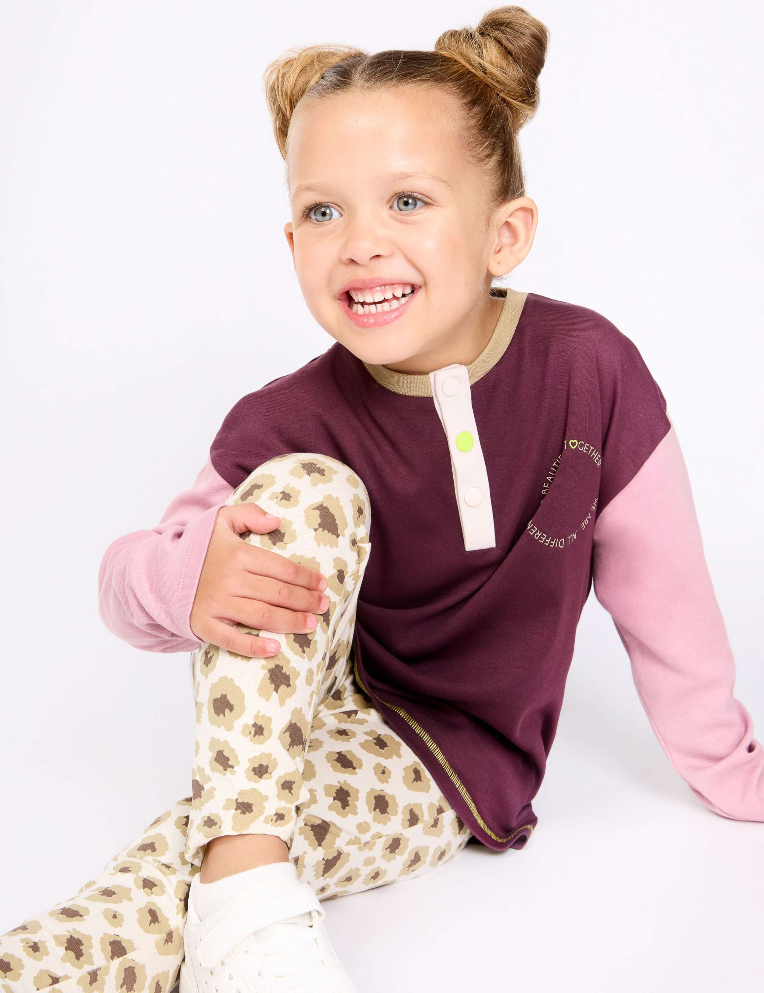 2 Pack Pure Cotton Striped Leggings (2-8 Yrs) 1 of 7