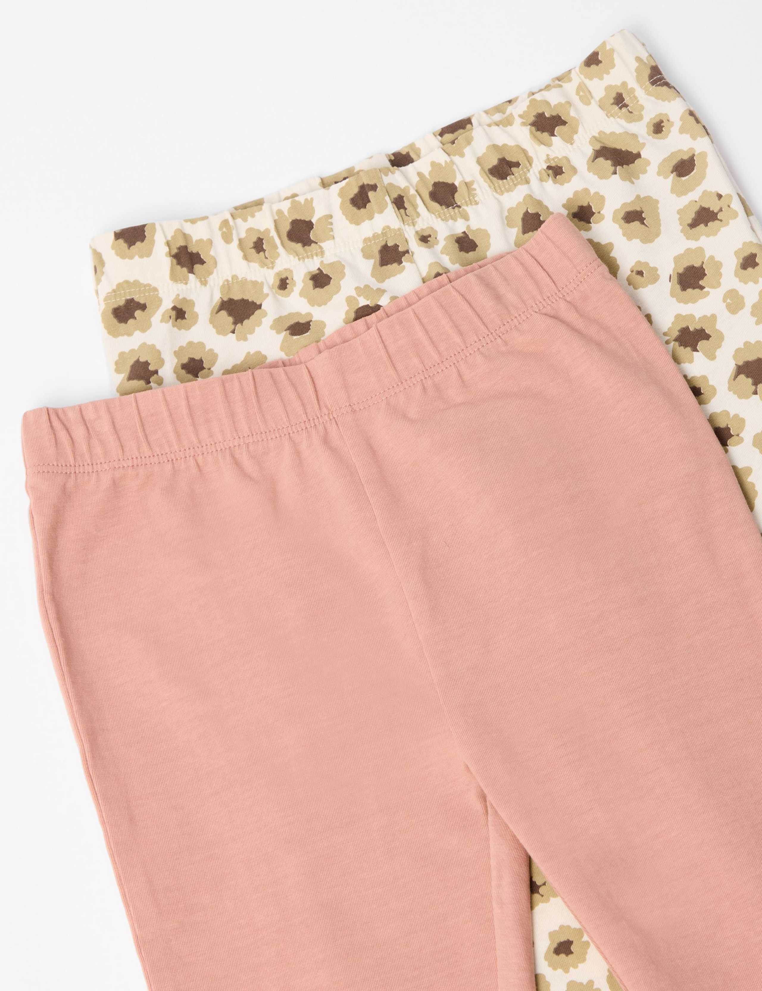 2 Pack Pure Cotton Striped Leggings (2-8 Yrs) 2 of 7