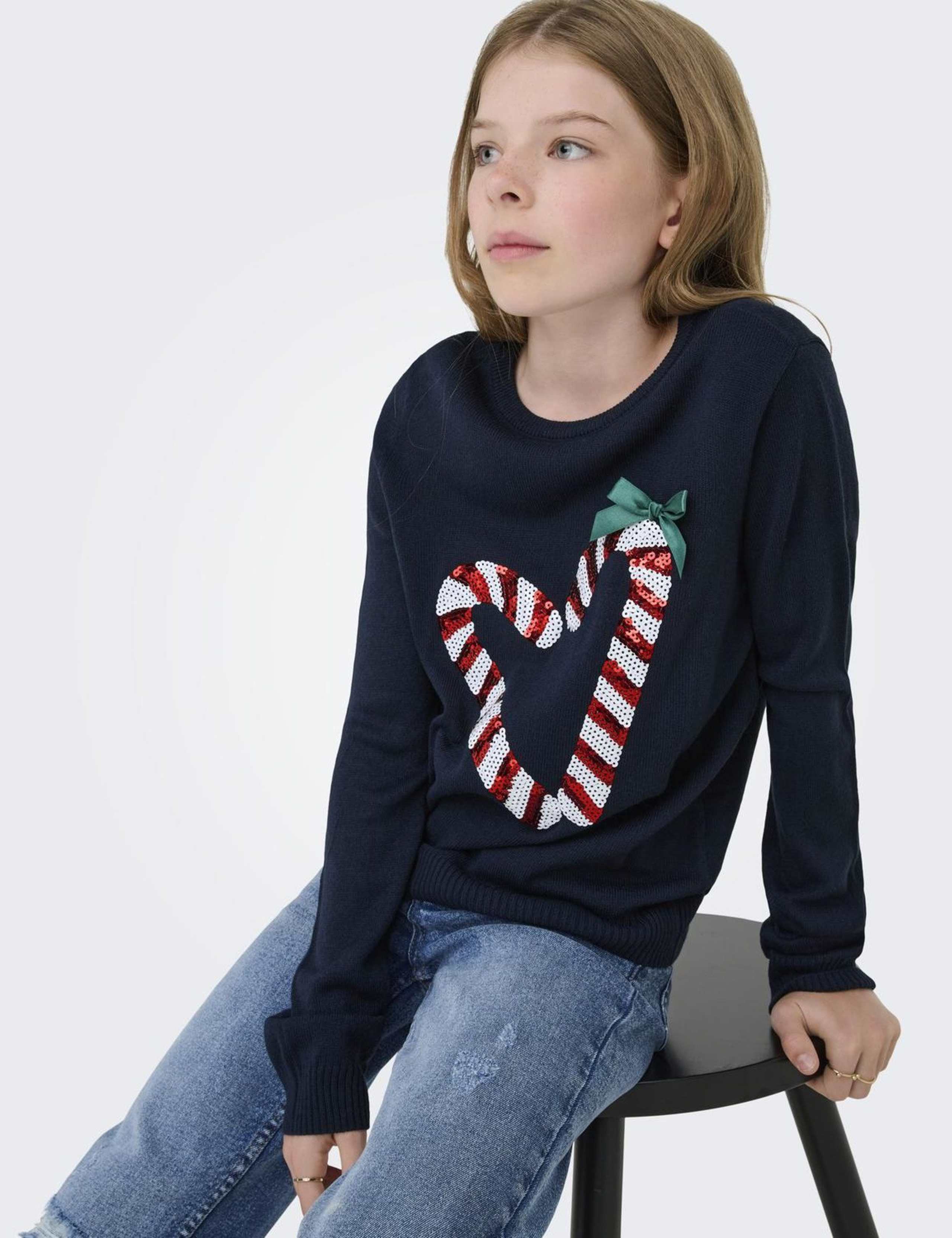 Sequin Candy Cane Jumper (7-14 Yrs) 3 of 6