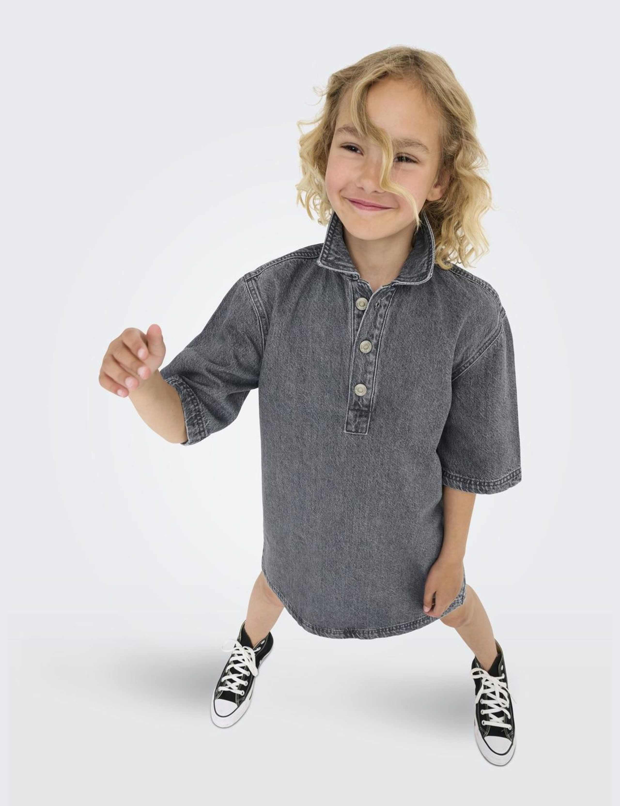 Denim Collared Dress (8-14 Yrs) 4 of 6