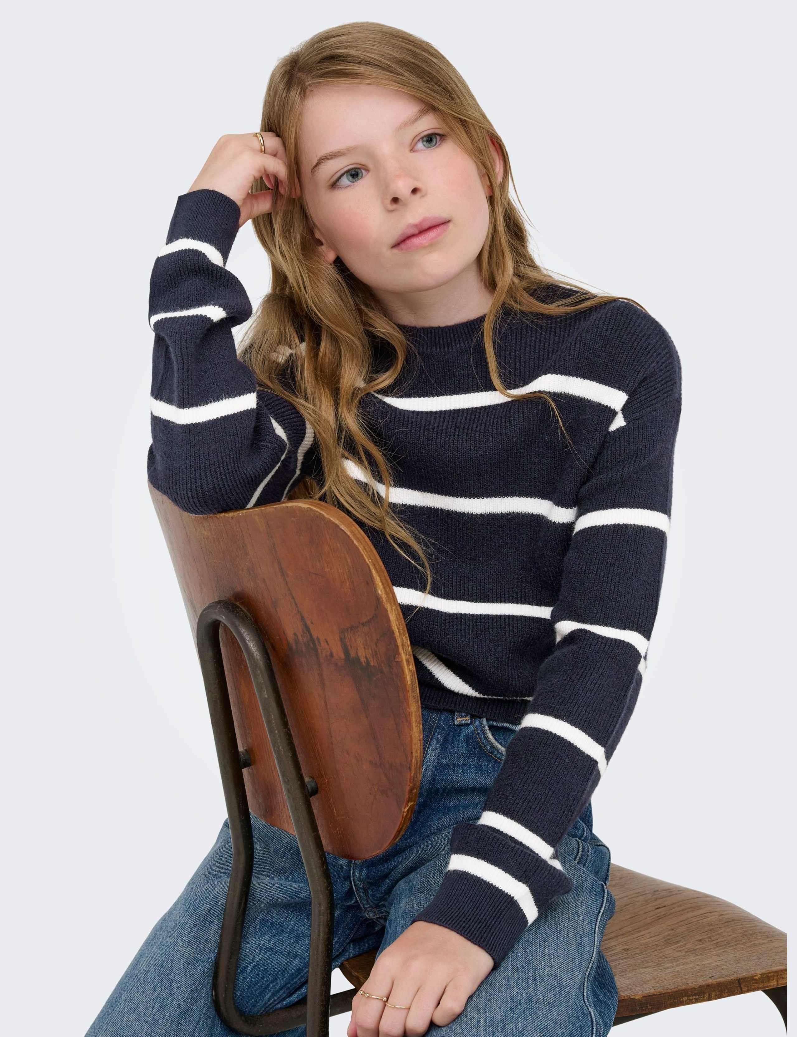 Striped Knitted Jumper (7-14 Yrs) 3 of 5