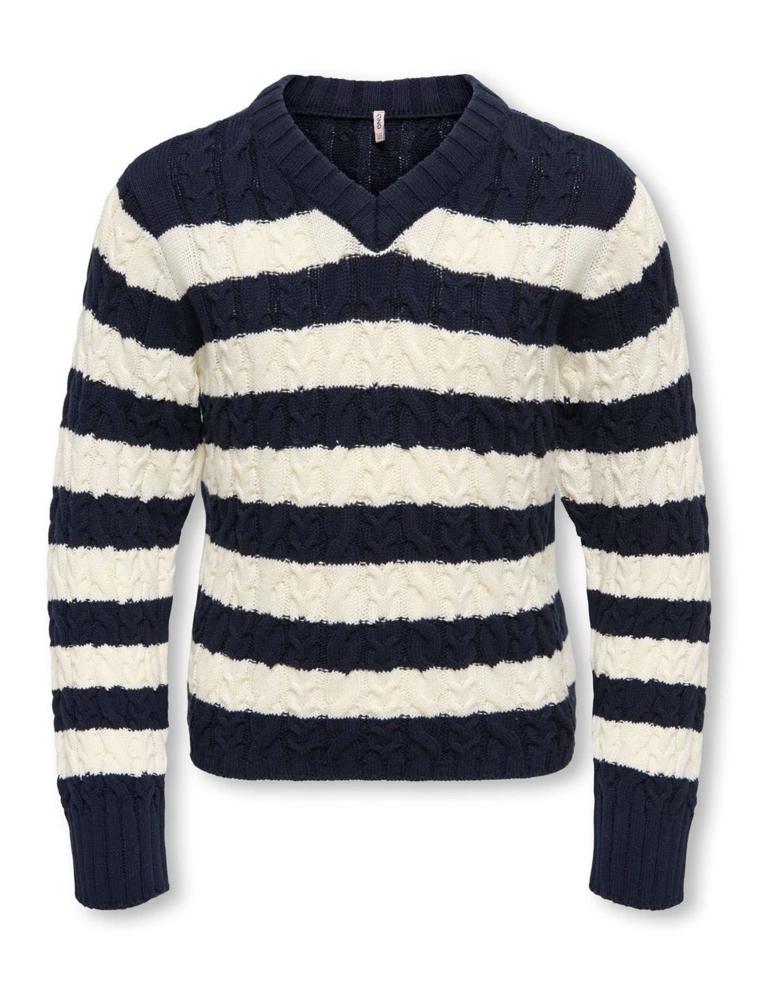 Striped V-Neck Jumper (7-14 Yrs) 2 of 5