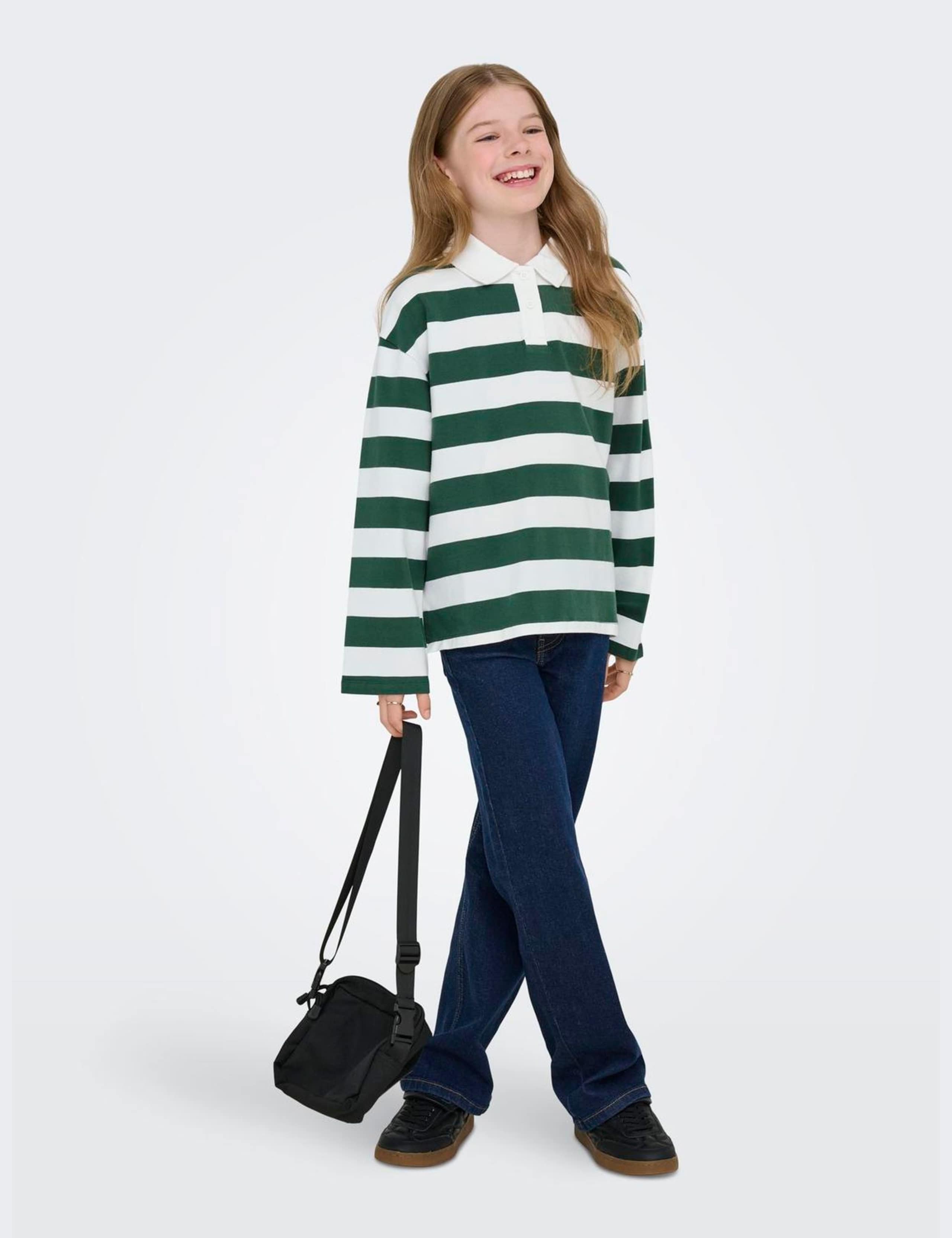Cotton Rich Striped Boxy Polo Shirt (7-14 Yrs) 4 of 6