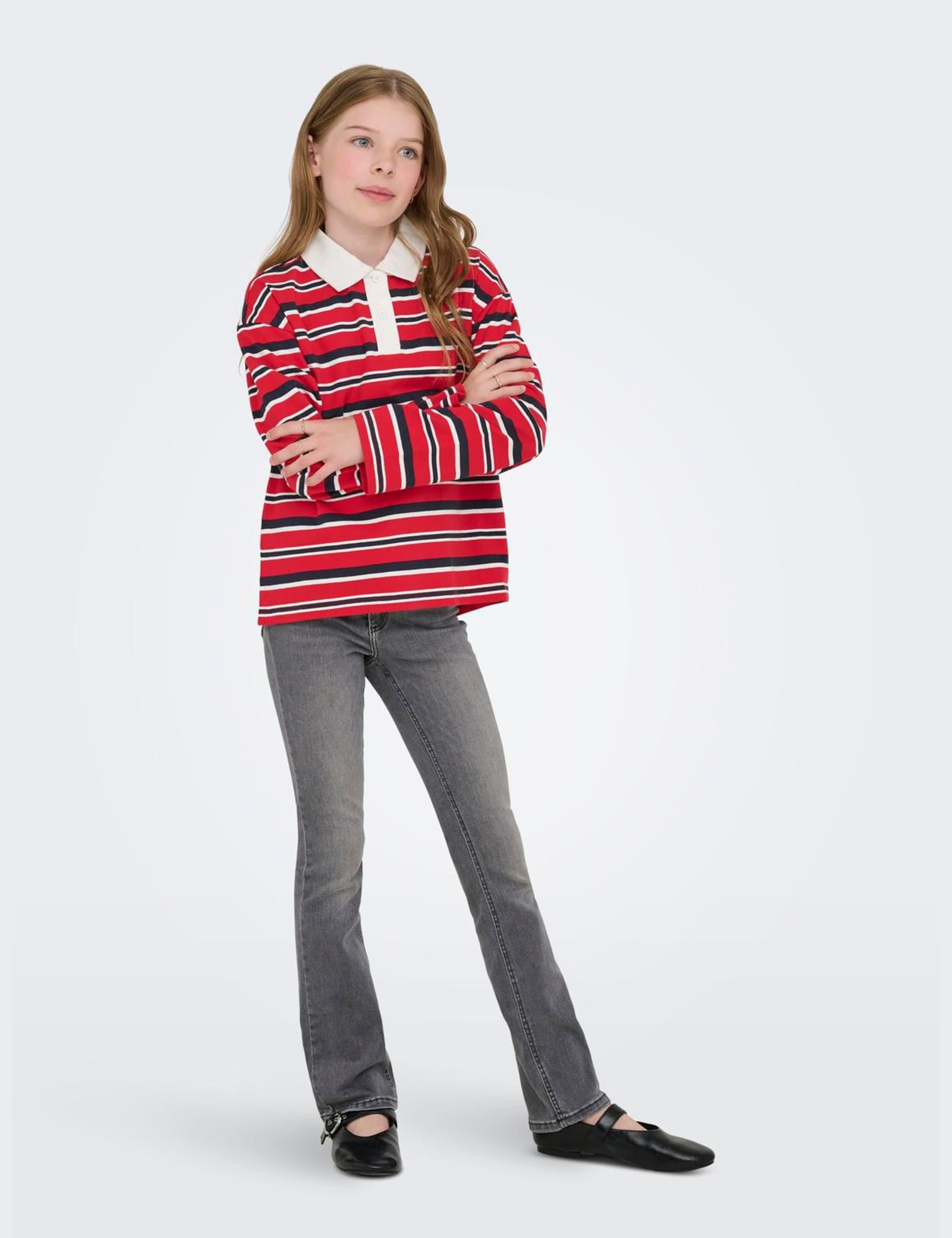 Cotton Rich Striped Boxy Polo Shirt (7-14 Yrs) 3 of 6