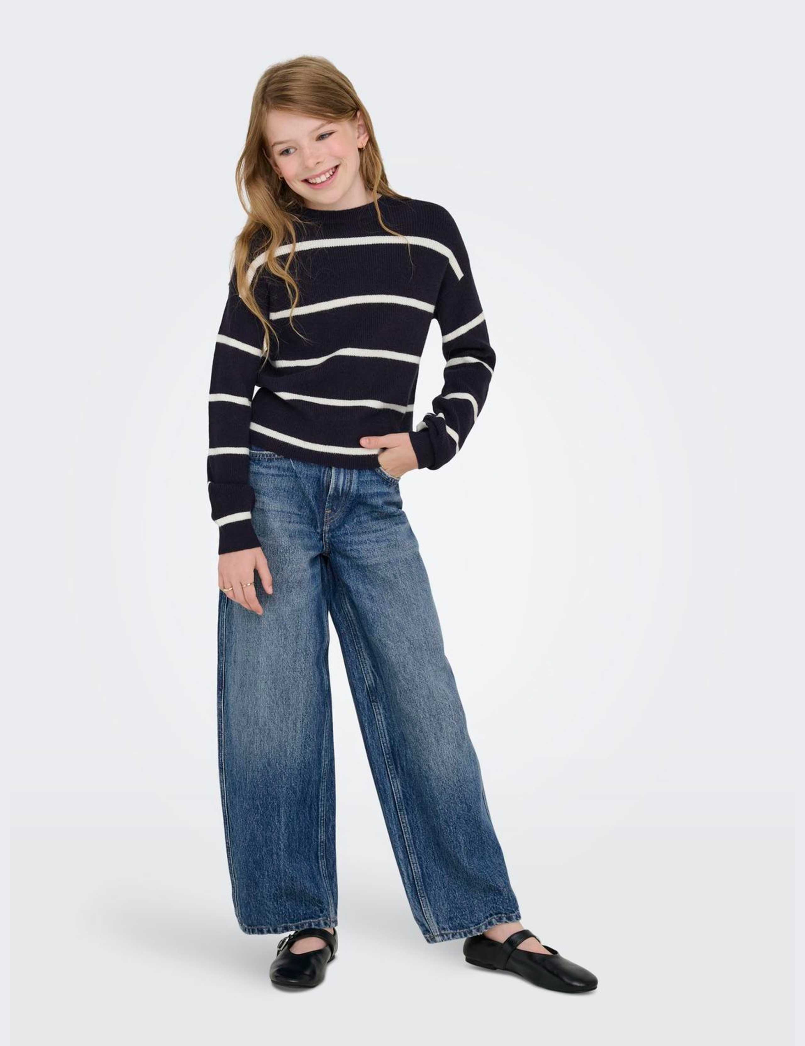 Barrel Leg Pure Cotton Jeans (8-14 Yrs) 3 of 6