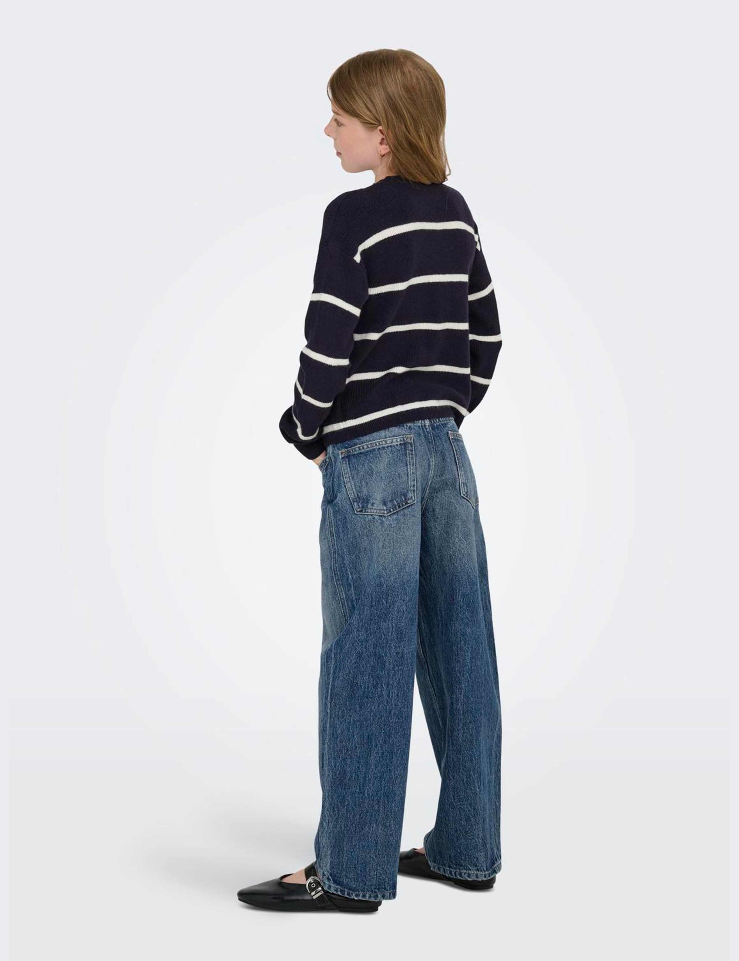 Barrel Leg Pure Cotton Jeans (8-14 Yrs) 5 of 6