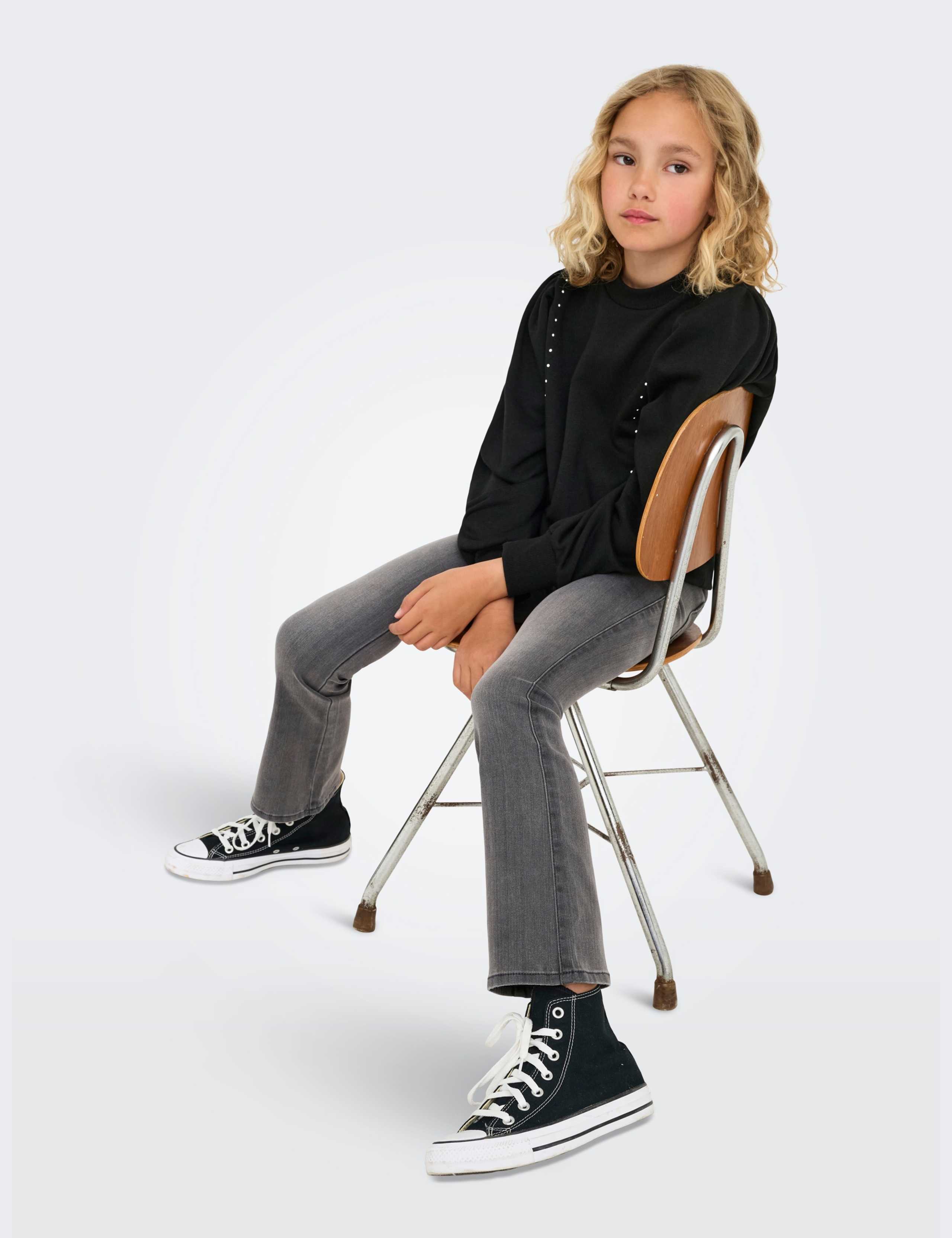 Regular Cotton Rich Flared Jeans (8-14 Yrs) 4 of 10