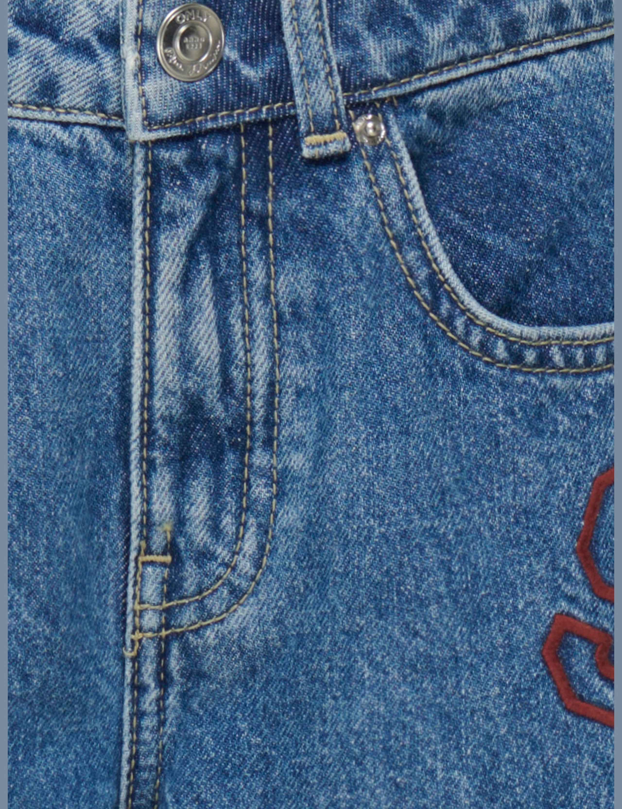 Wide Leg Pure Cotton Embroidered Jeans (8-14 Yrs) 3 of 3