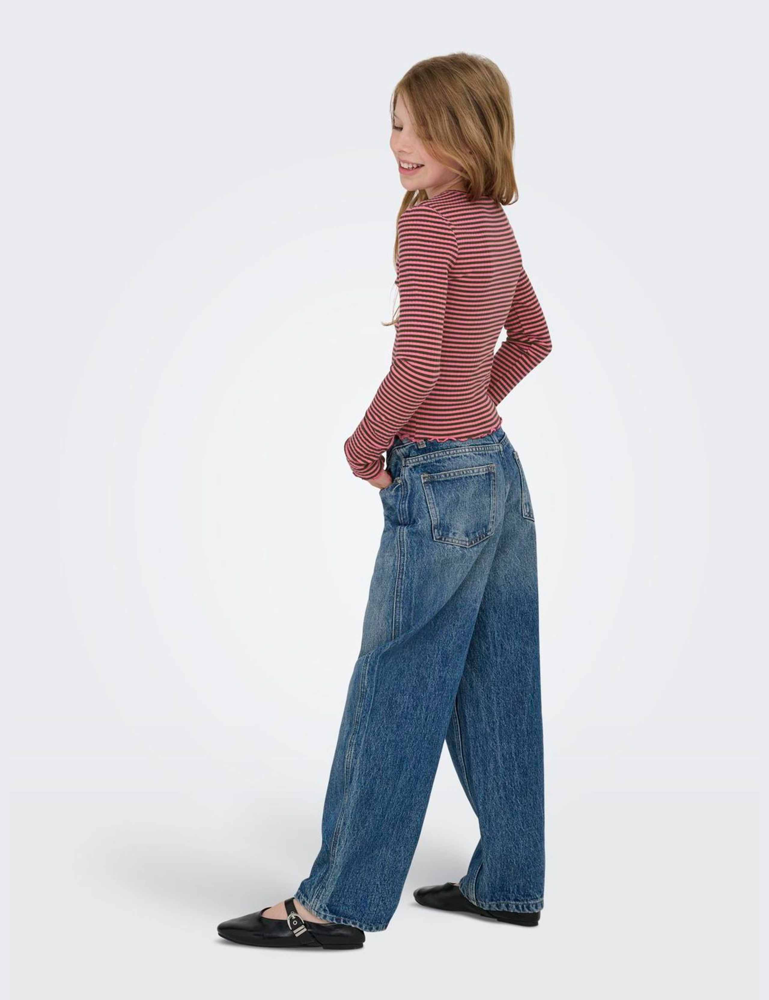 Jersey Striped Long Sleeve Top (7-14 Yrs) 4 of 5