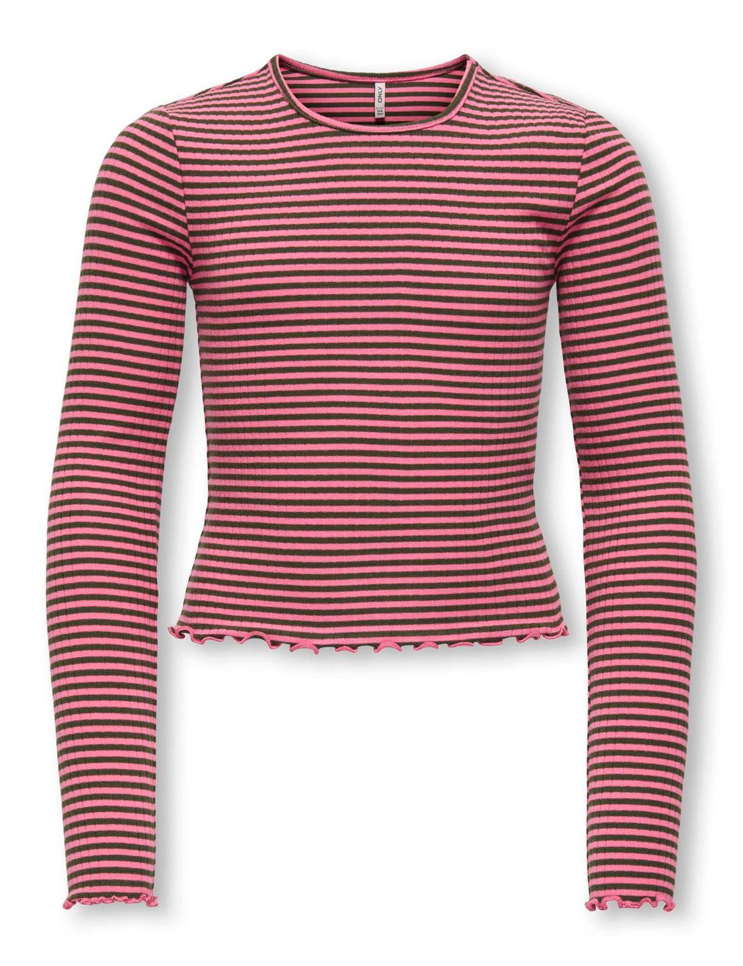 Jersey Striped Long Sleeve Top (7-14 Yrs) 2 of 5