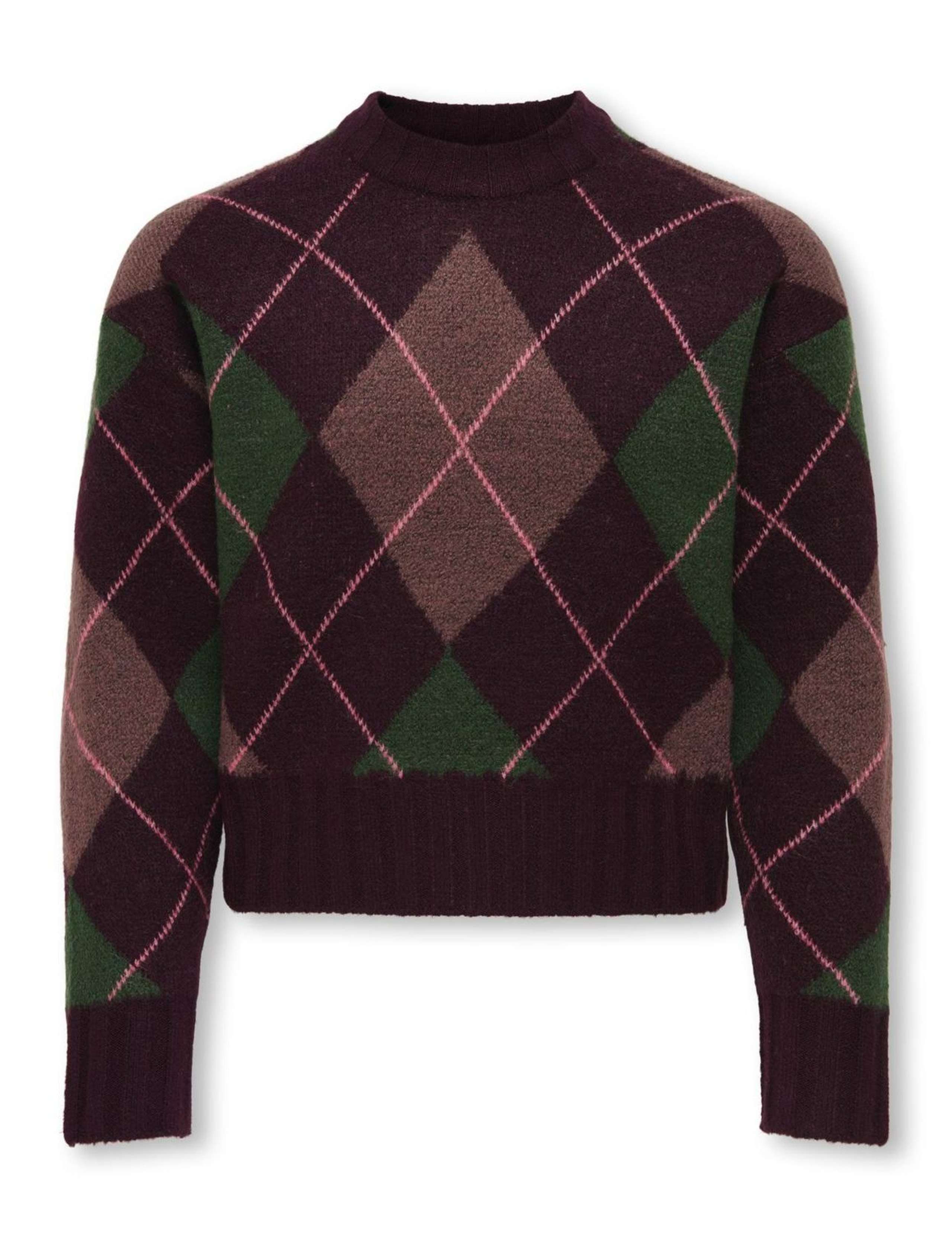 Argyle Knitted Jumper (7-14 Yrs) 2 of 6