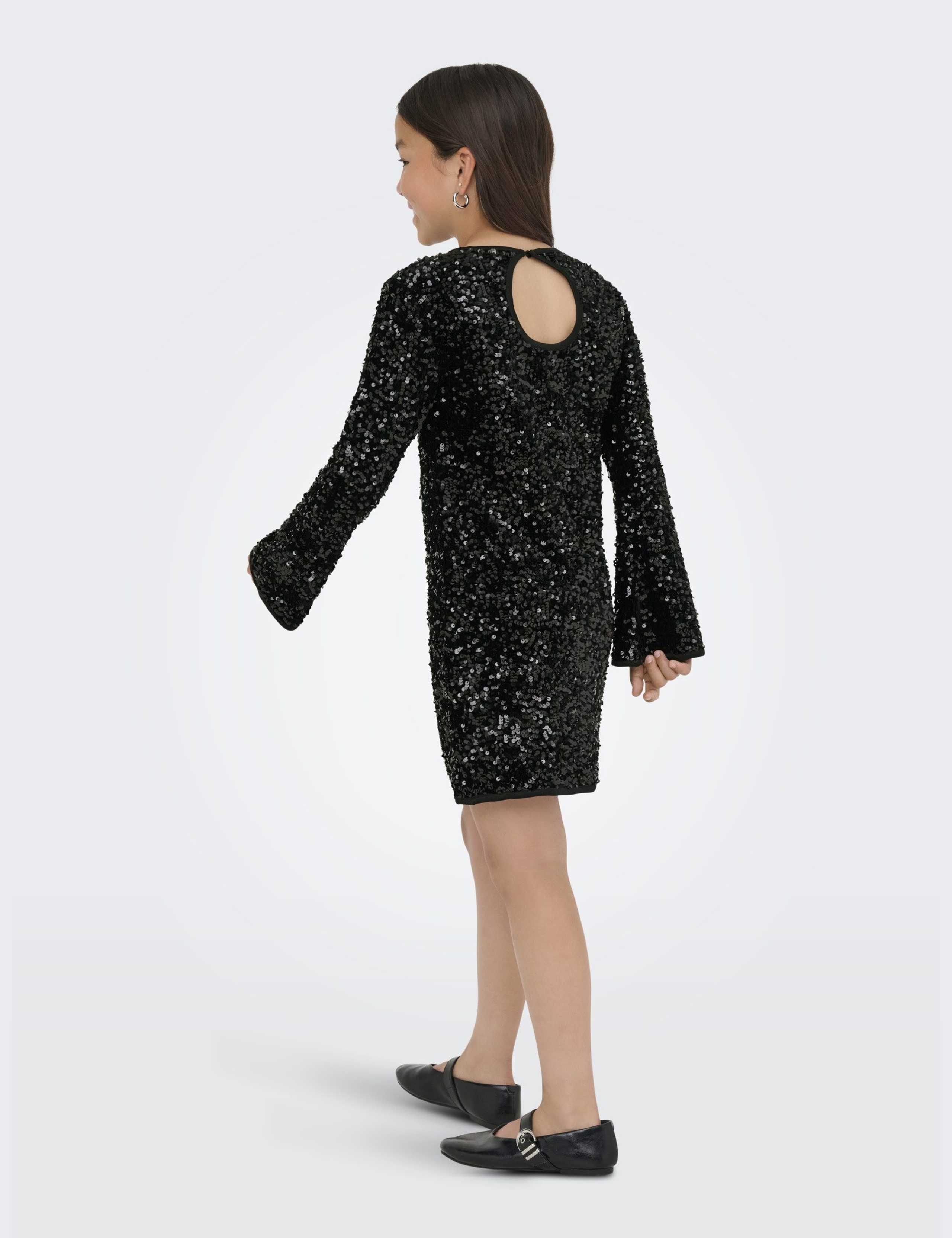 Sequin Flared Cuff Party Dress (7-14 Yrs) 4 of 6