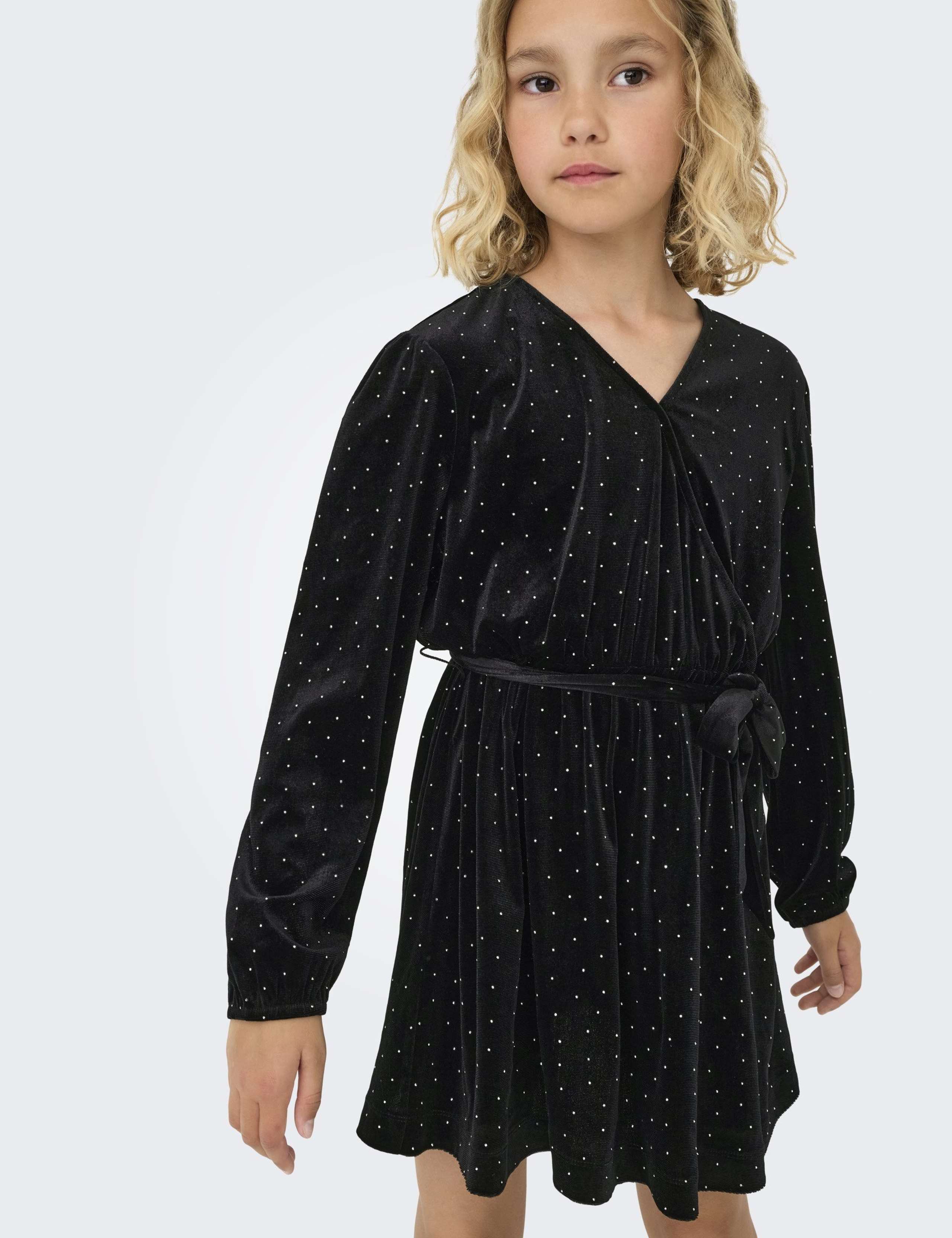 Velvet Embellished Belted Party Dress (7-14 Yrs) 5 of 6