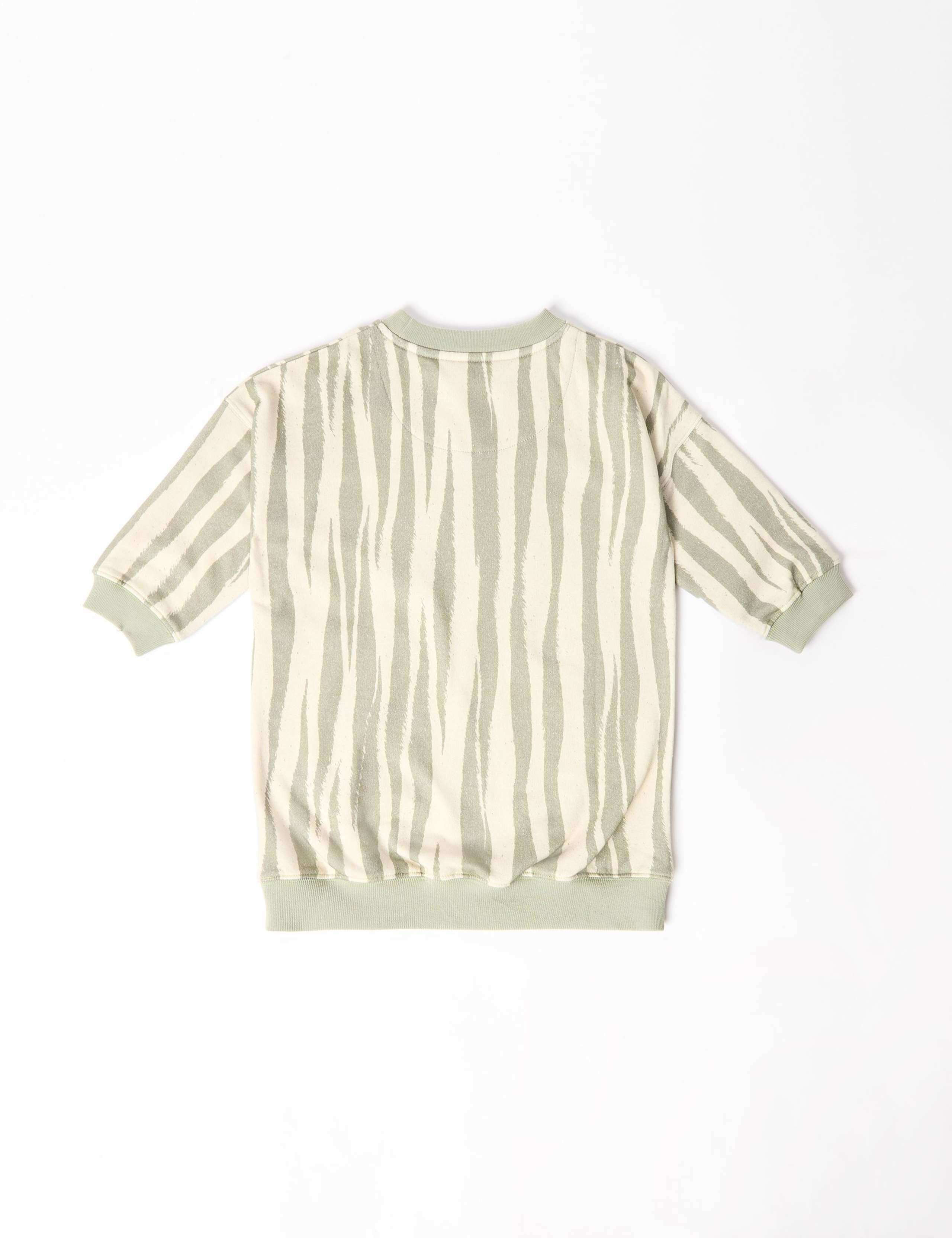 Pure Cotton Tiger Stripe Sweatshirt Dress (2-8 Yrs) 3 of 3
