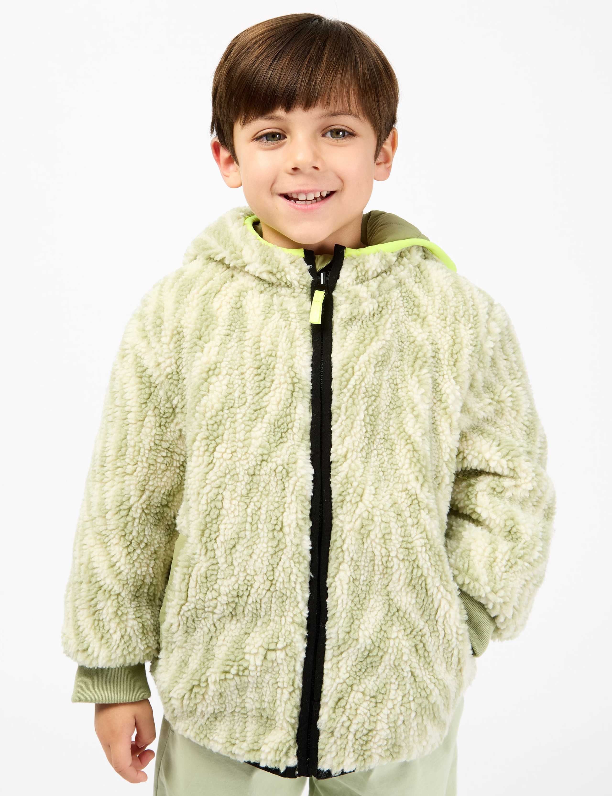 Borg Lined Quilted Jacket (2-8 Yrs) 1 of 6