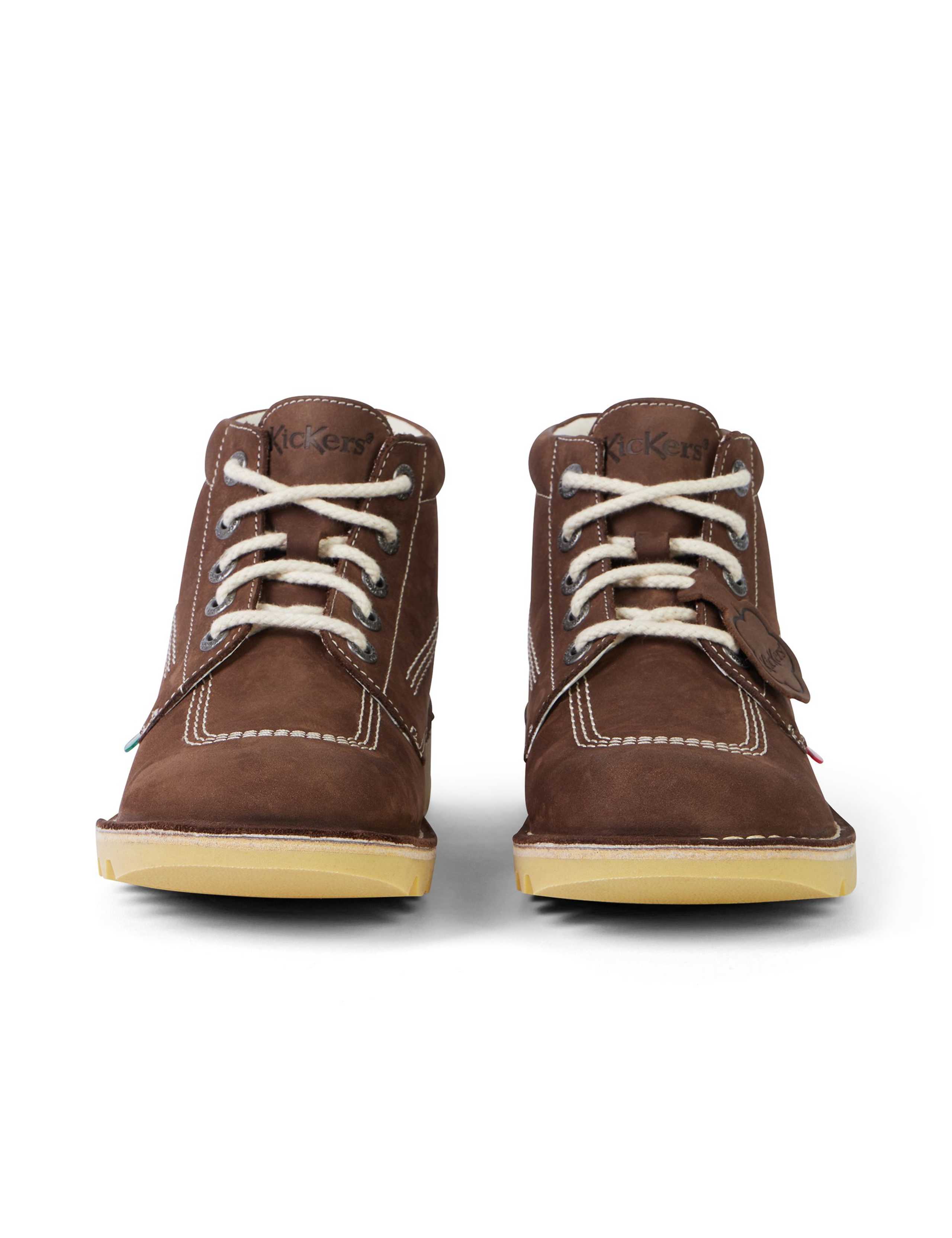 Leather Chunky Lace Up Ankle Boots 3 of 5