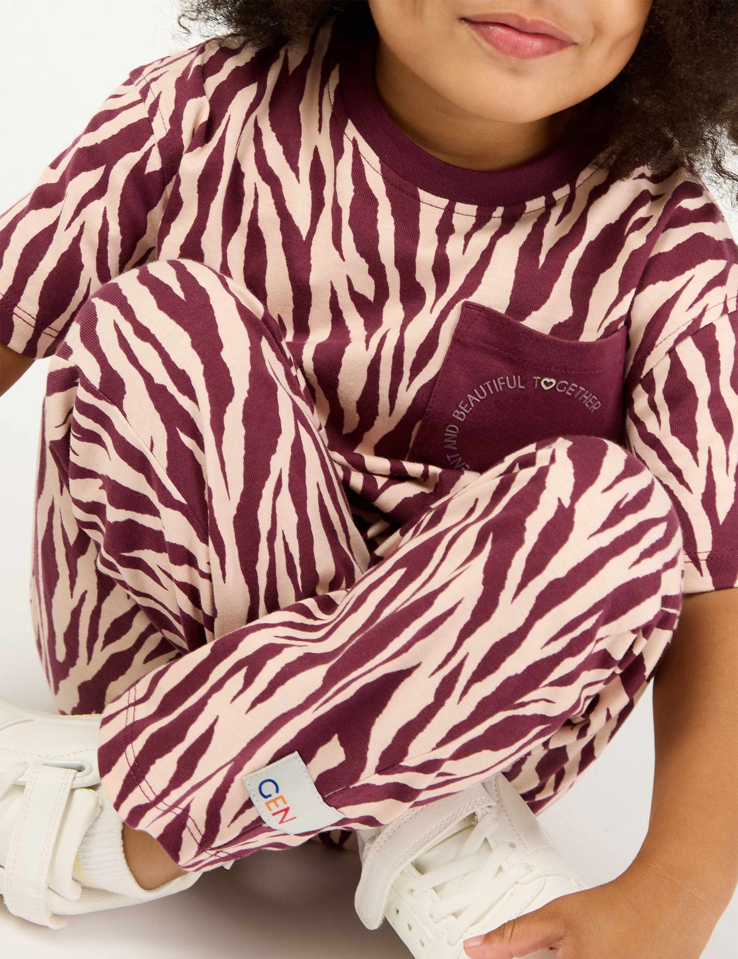 Pure Cotton Printed Short Sleeve Pyjamas (2-8 Yrs) 4 of 7