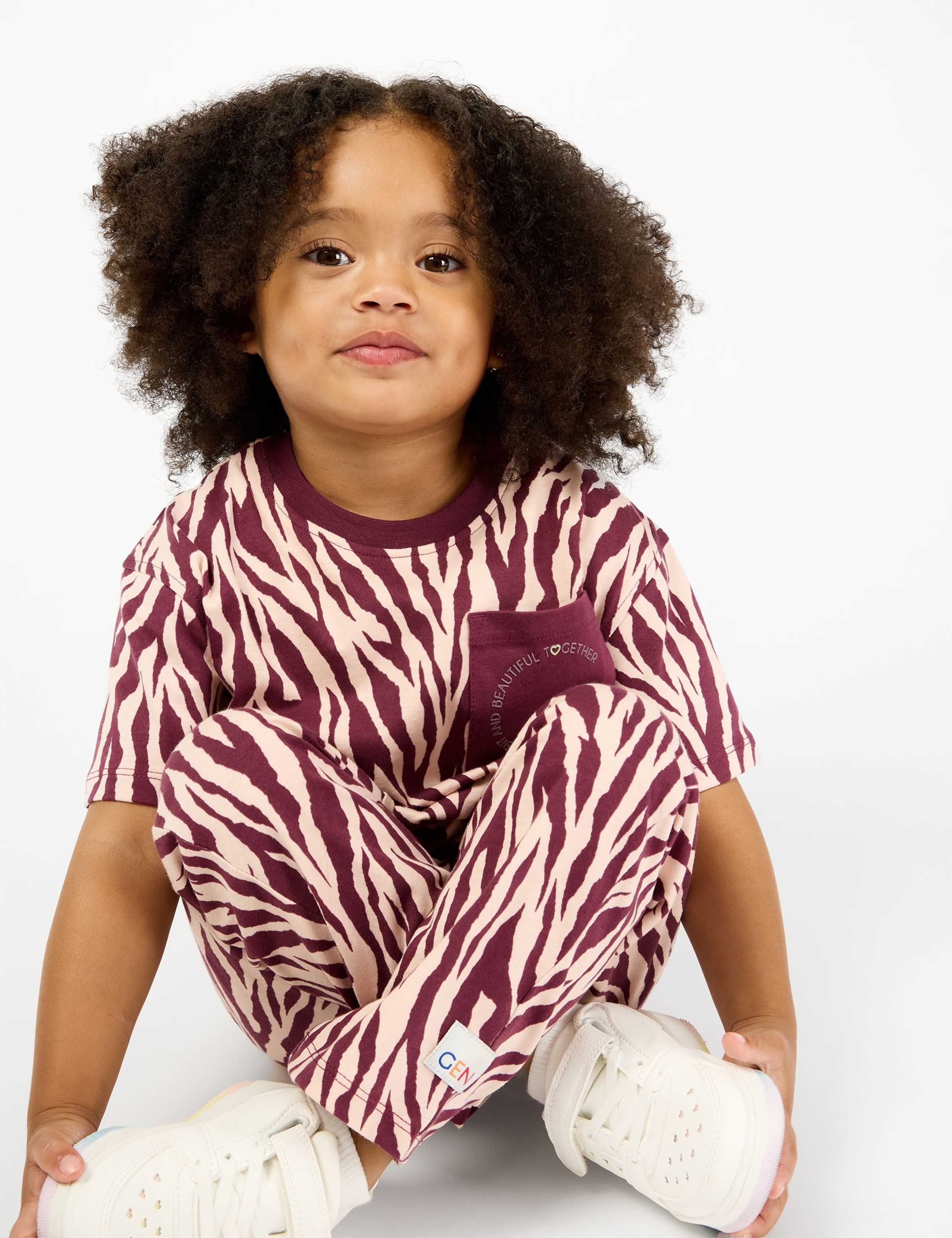 Pure Cotton Printed Short Sleeve Pyjamas (2-8 Yrs) 5 of 7