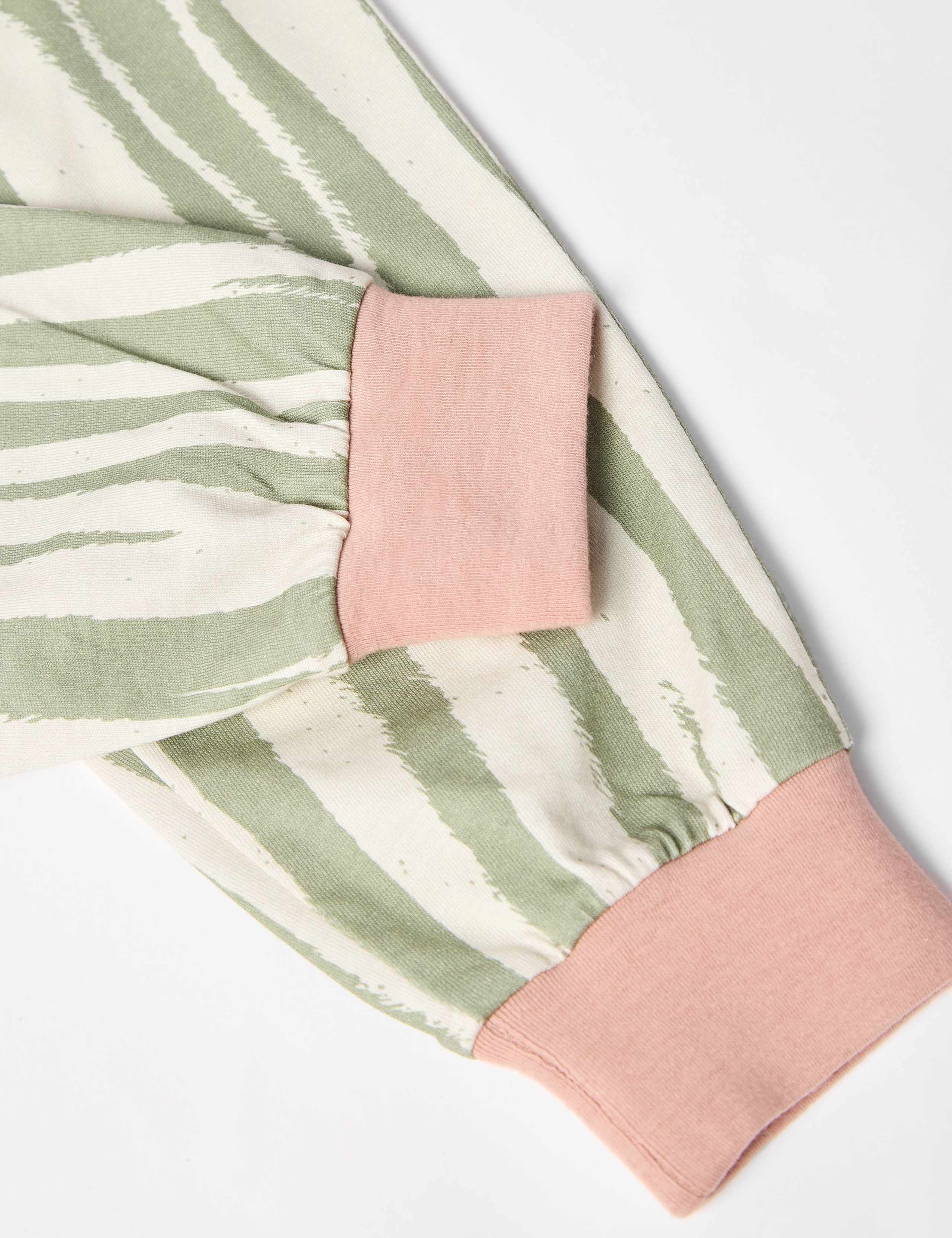 Pure Cotton Striped Short Sleeve Pyjamas (2-8 Yrs) 4 of 6