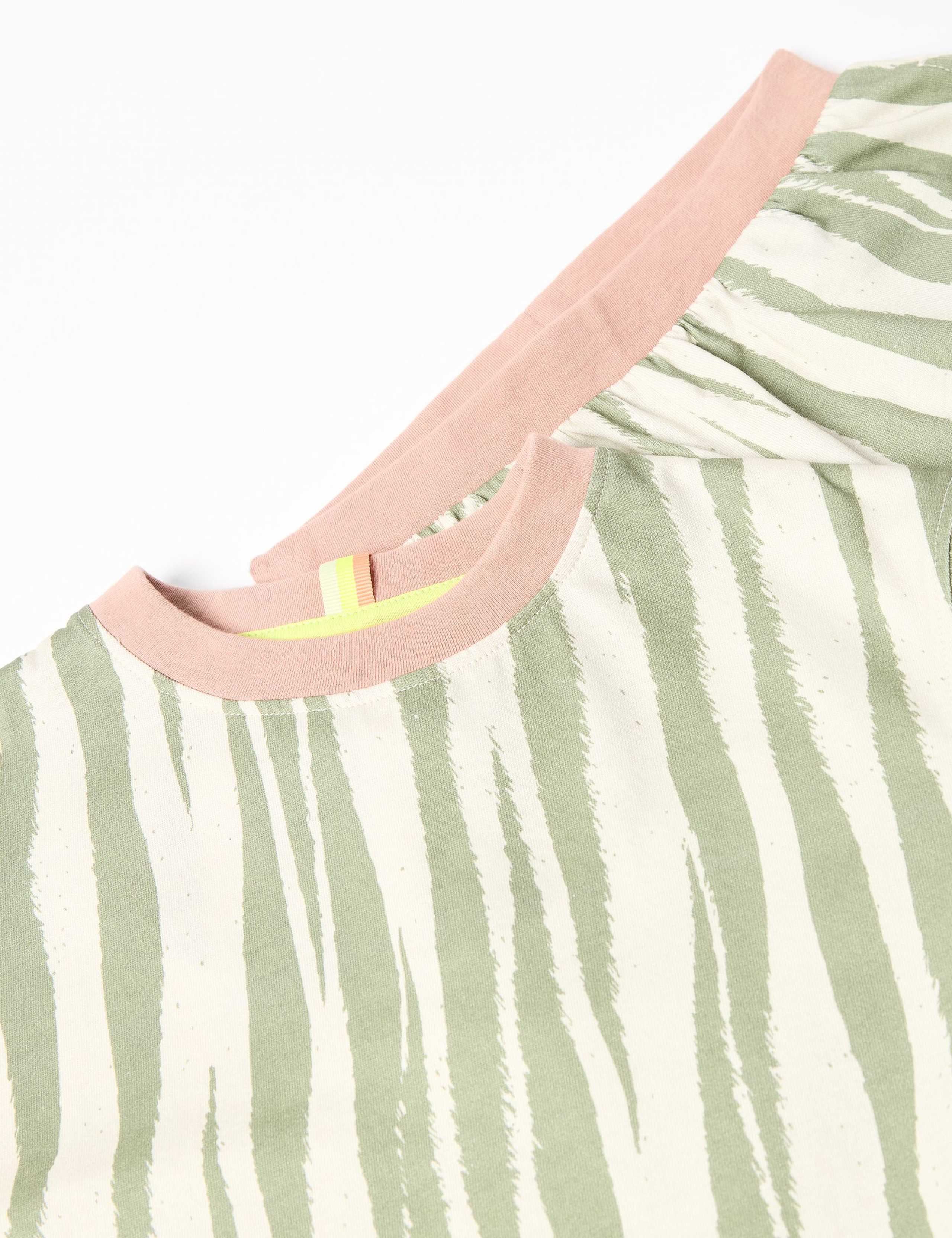 Pure Cotton Striped Short Sleeve Pyjamas (2-8 Yrs) 2 of 6