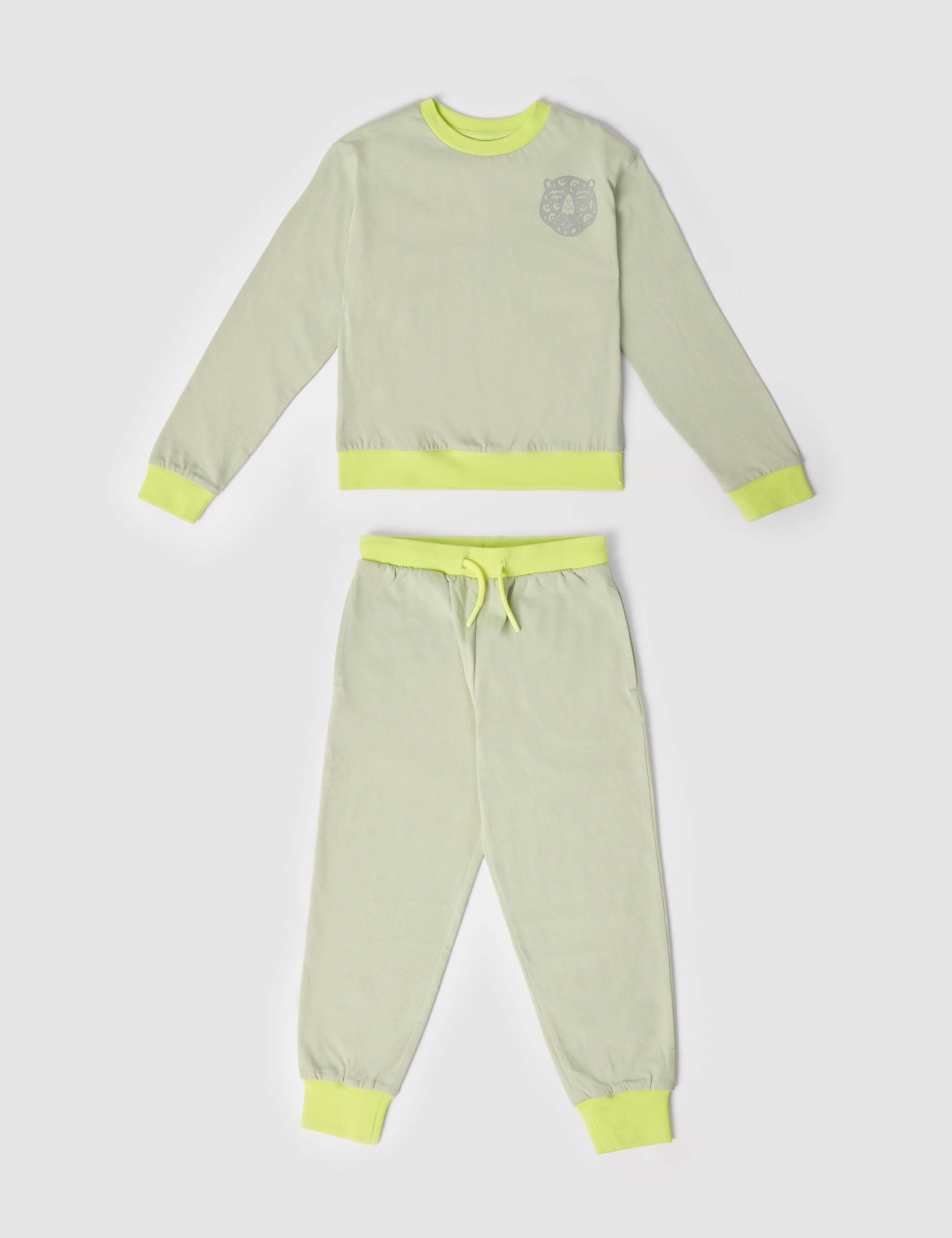 Pure Cotton Long Sleeve Pyjamas (2-8 Yrs) 1 of 4