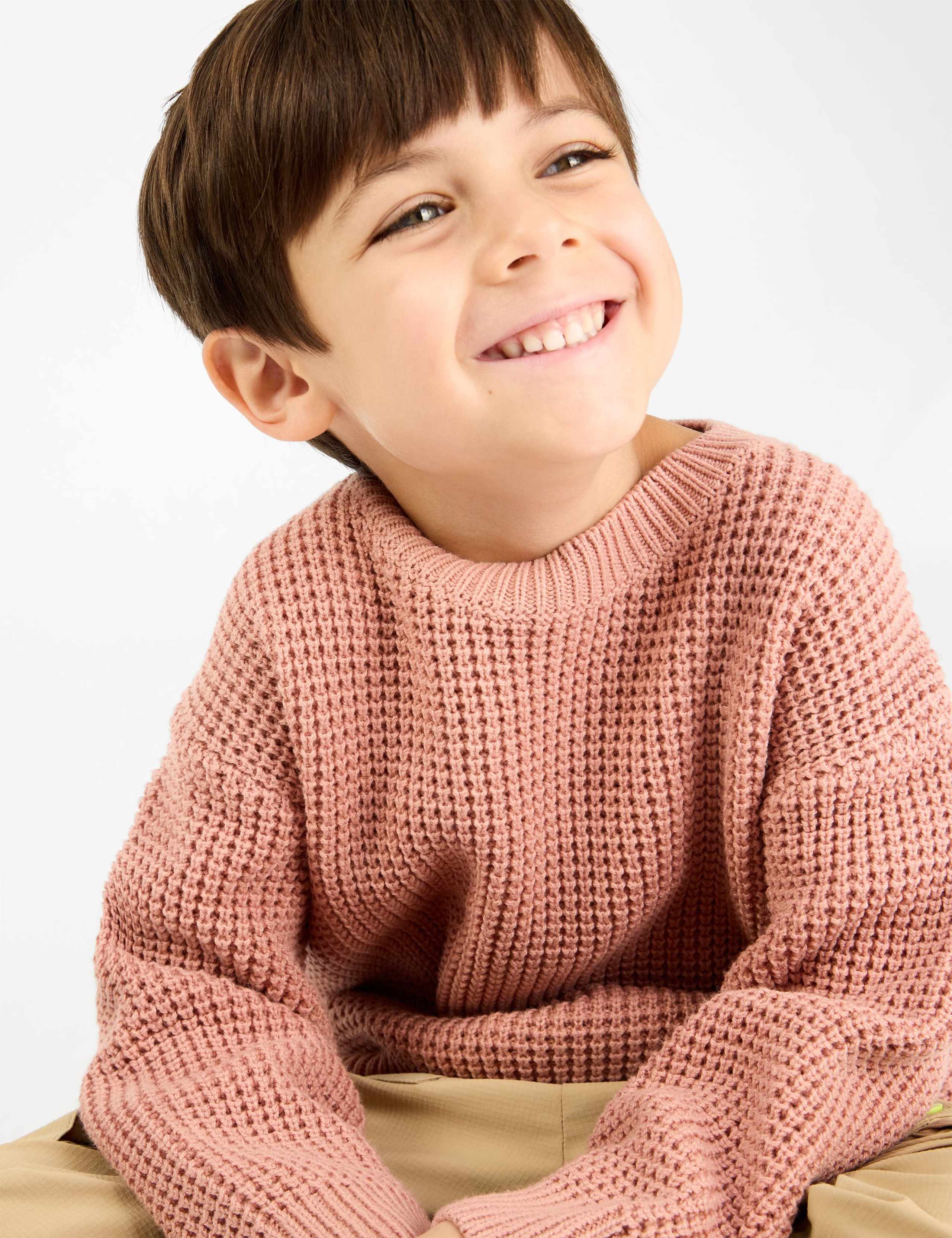 Cotton Rich Slouchy Crew Neck Jumper (2-8 Yrs) 3 of 7