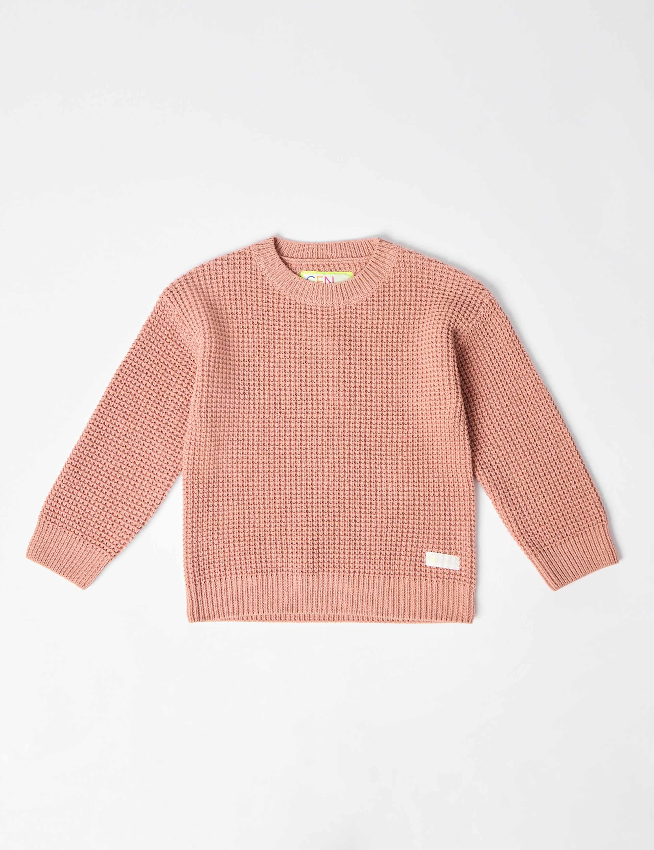 Cotton Rich Slouchy Crew Neck Jumper (2-8 Yrs) 2 of 7