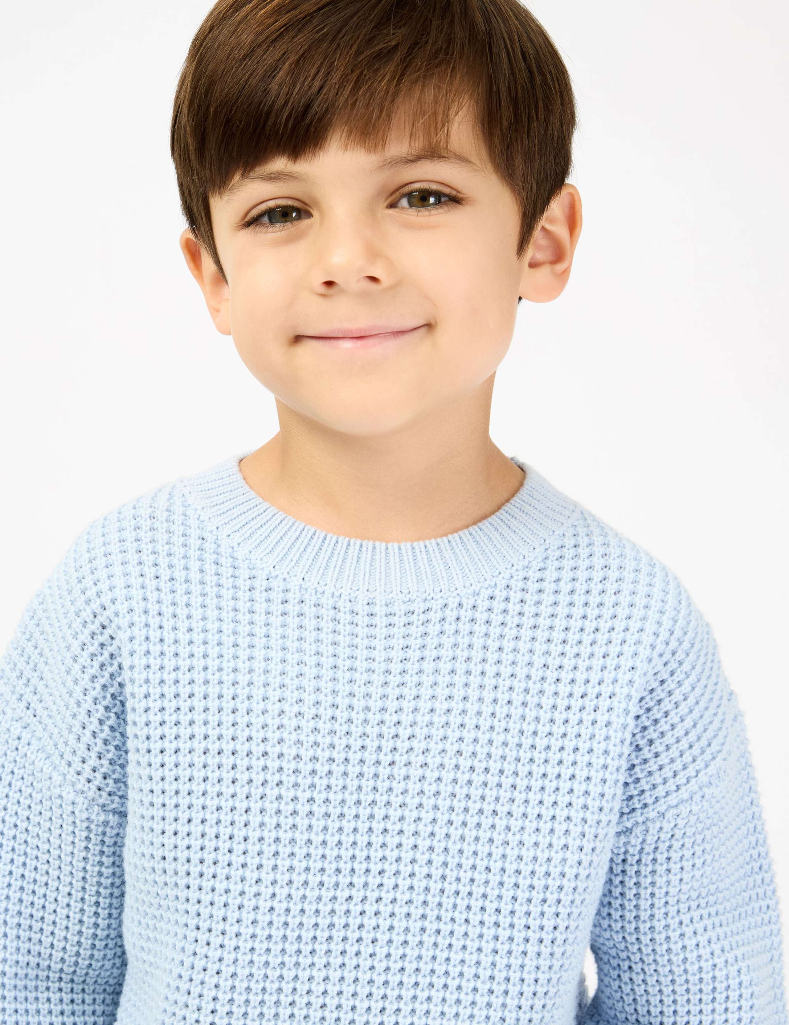 Cotton Rich Slouchy Crew Neck Jumper (2-8 Yrs) 4 of 8